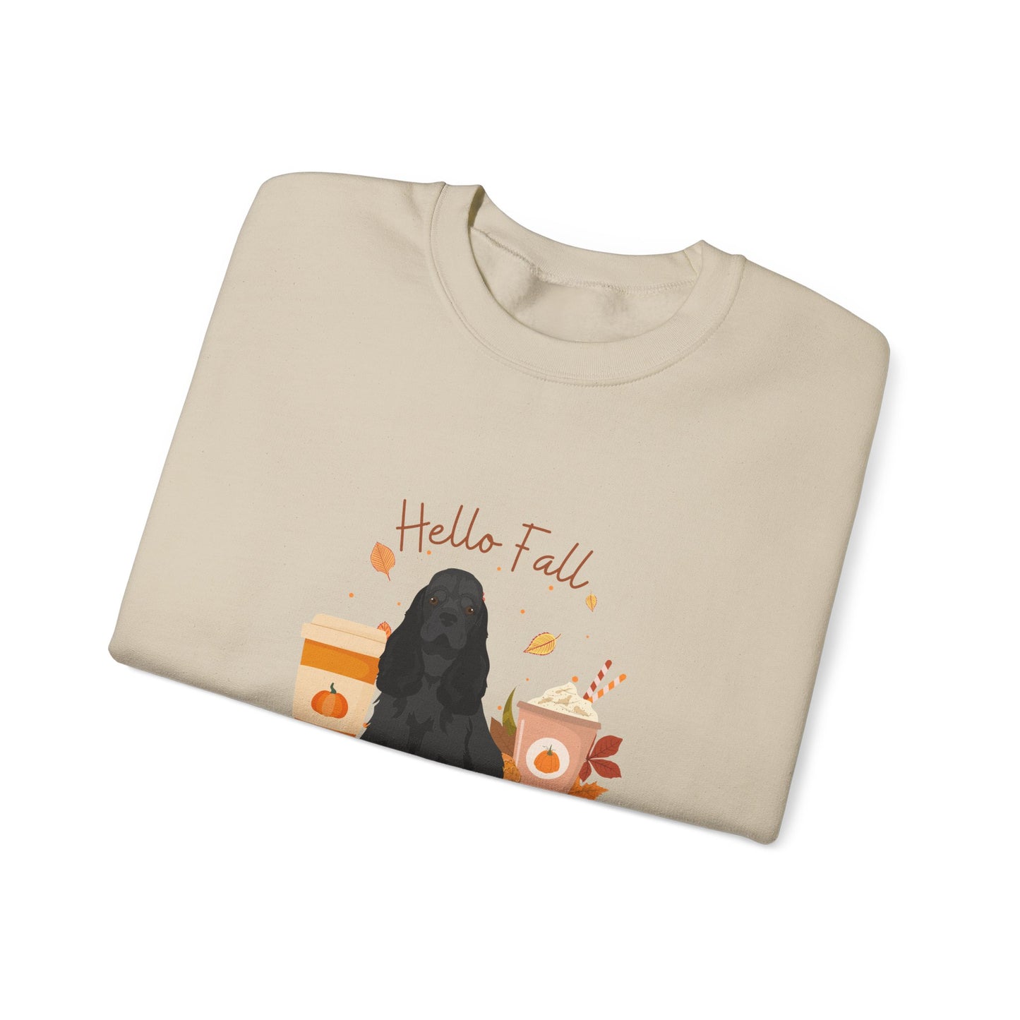Cocker Spaniel Dog Fall Unisex Heavy Blend Crewneck Sweatshirt
