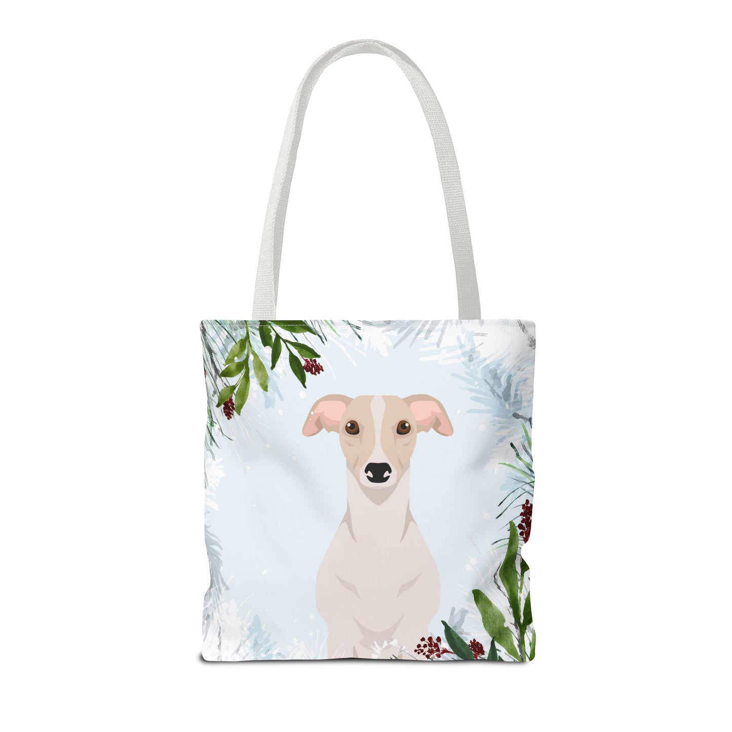 Whippet Dog Christmas Holiday Tote Bag 16x16