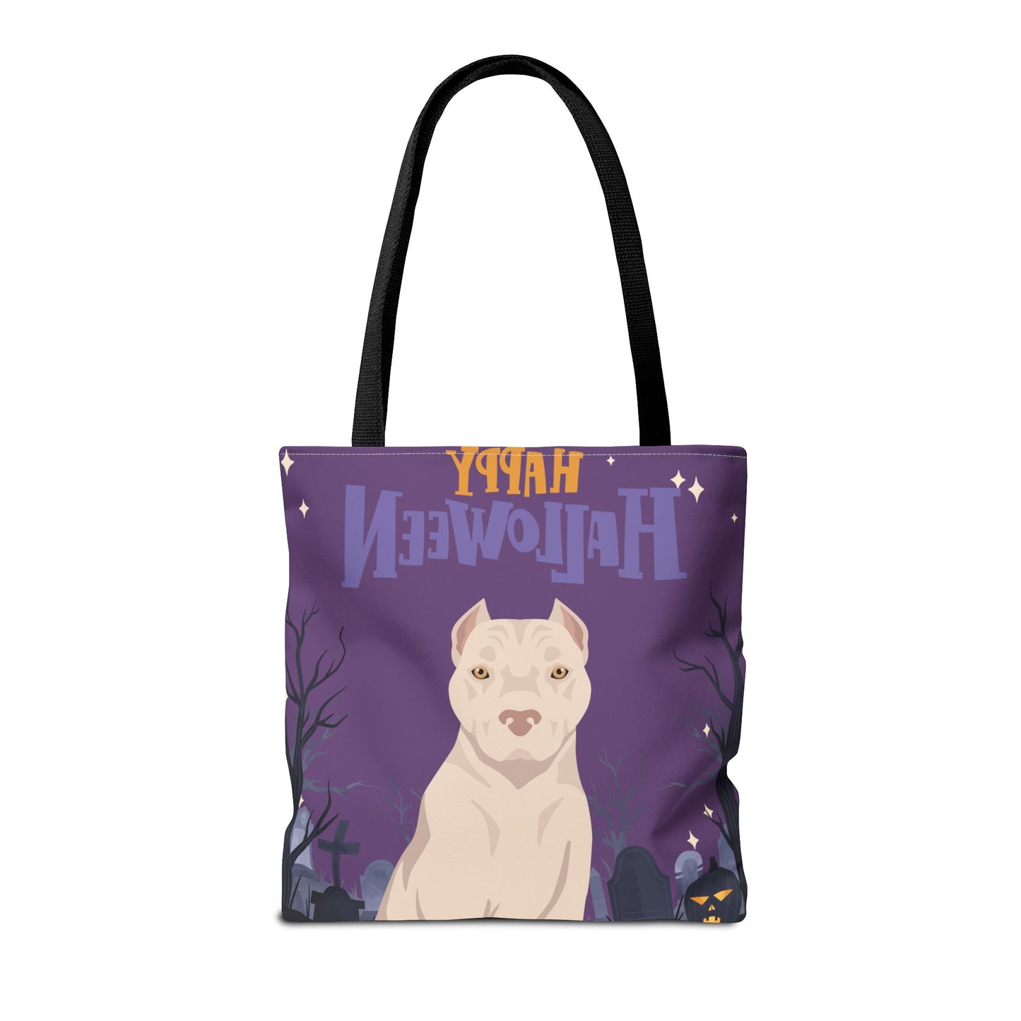 American Staffordshire Terrier Dog Happy Halloween Tote Bag 16x16