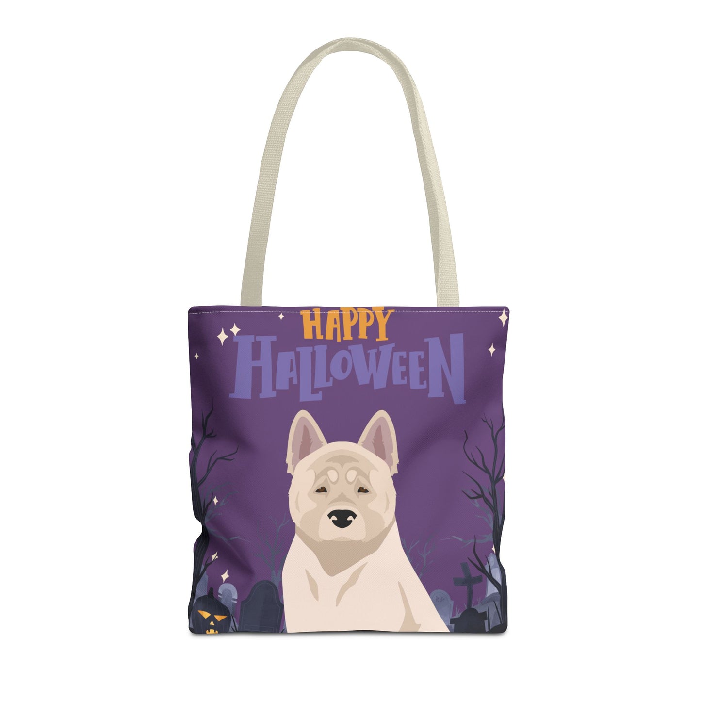 American Akita Dog Happy Halloween Tote Bag 16x16