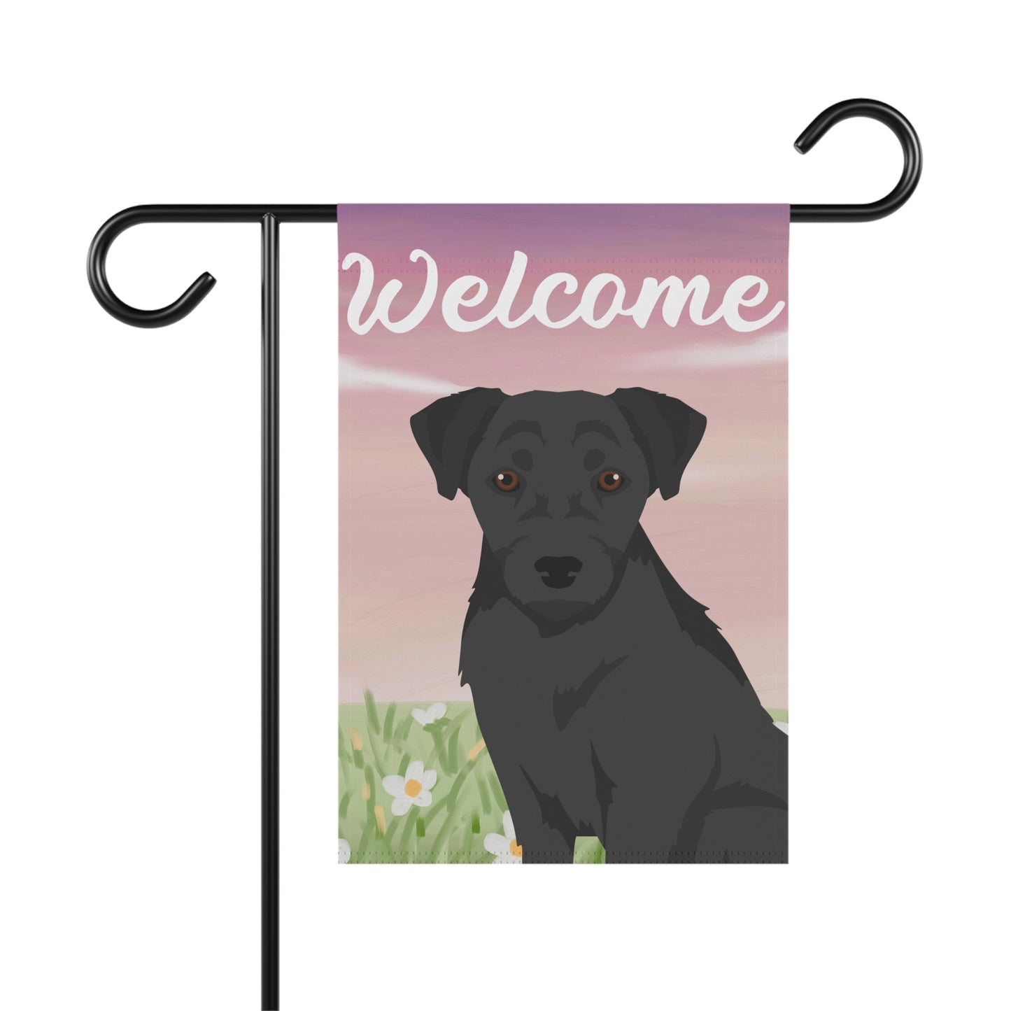 Patterdale Dog Welcome Garden Flag