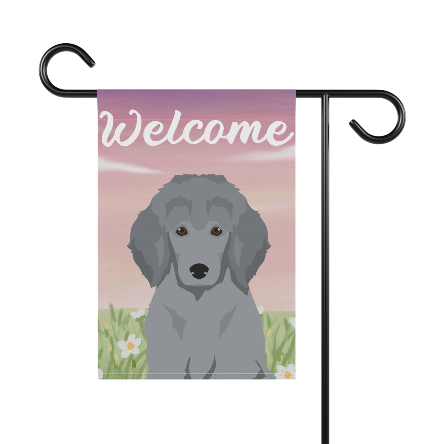 Poodle Dog Welcome Garden Flag