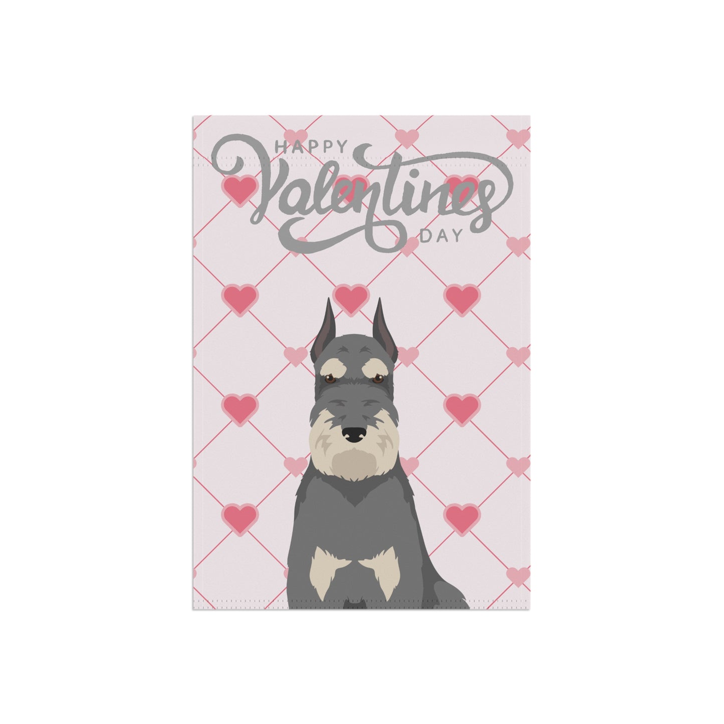 Schnauzer Dog Valentines Day Garden Flag