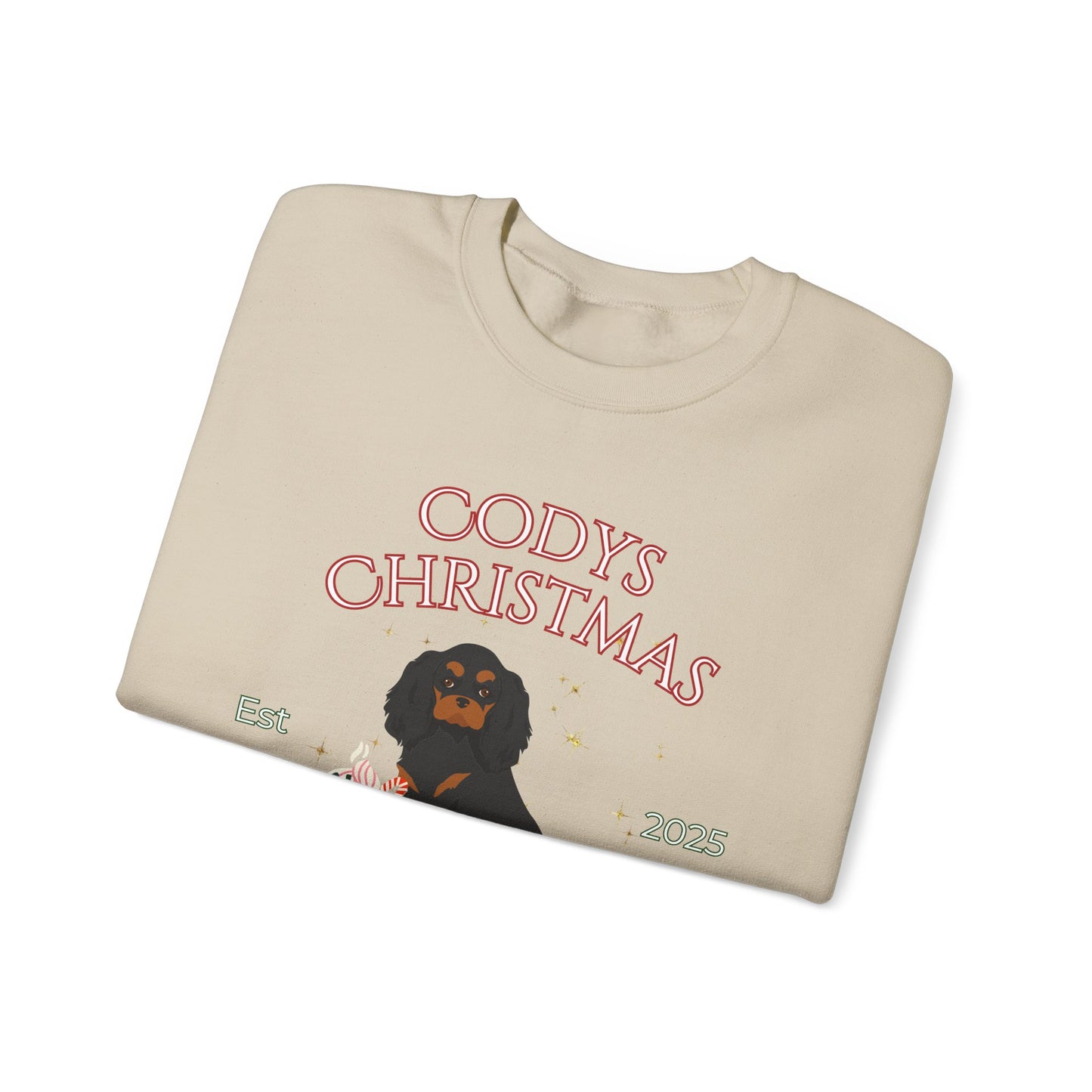Cavalier King Charles Spaniel Dog Christmas Social Club Unisex Heavy Blend Crewneck Sweatshirt Custom Name