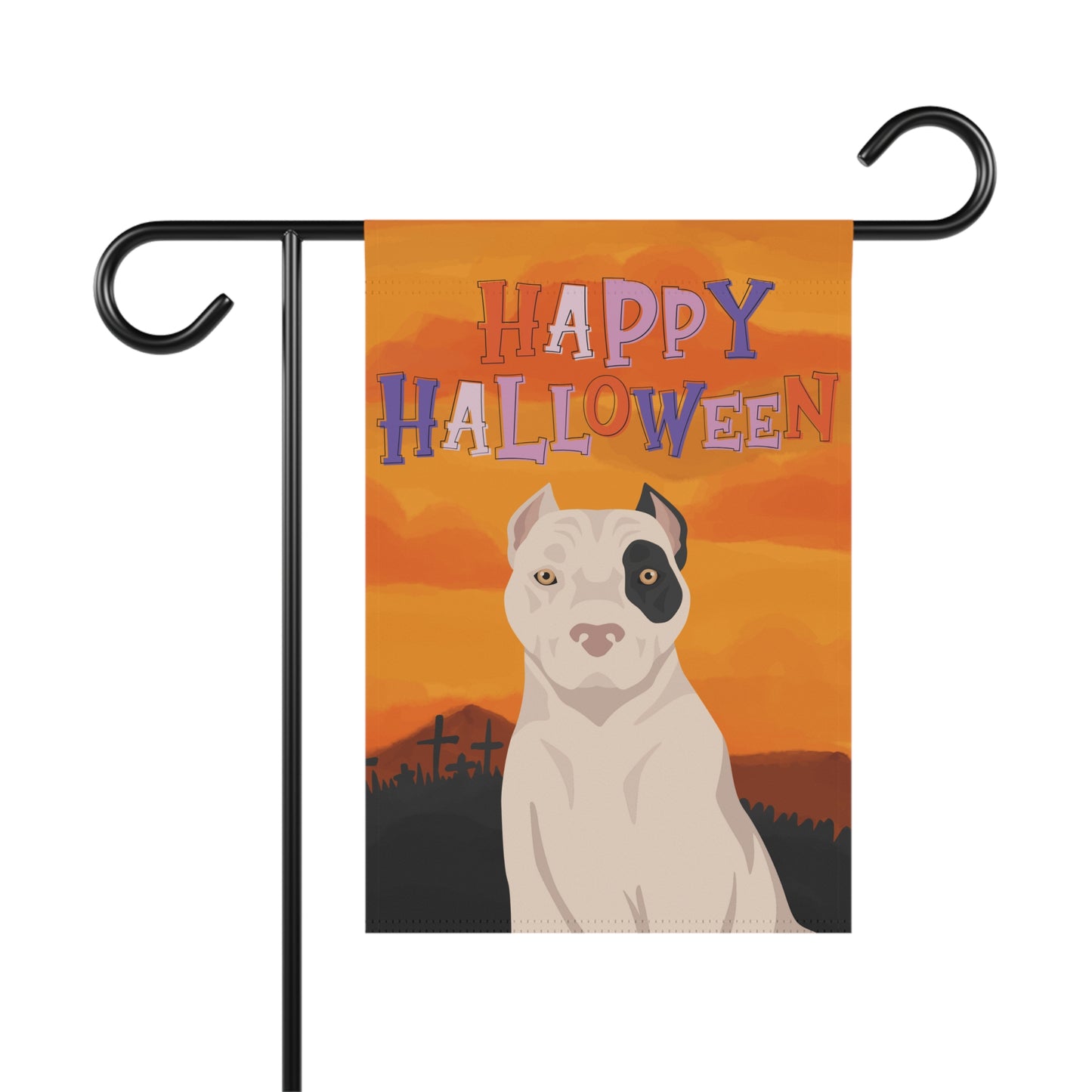 American Staffordshire Terrier Dog Halloween Garden Flag