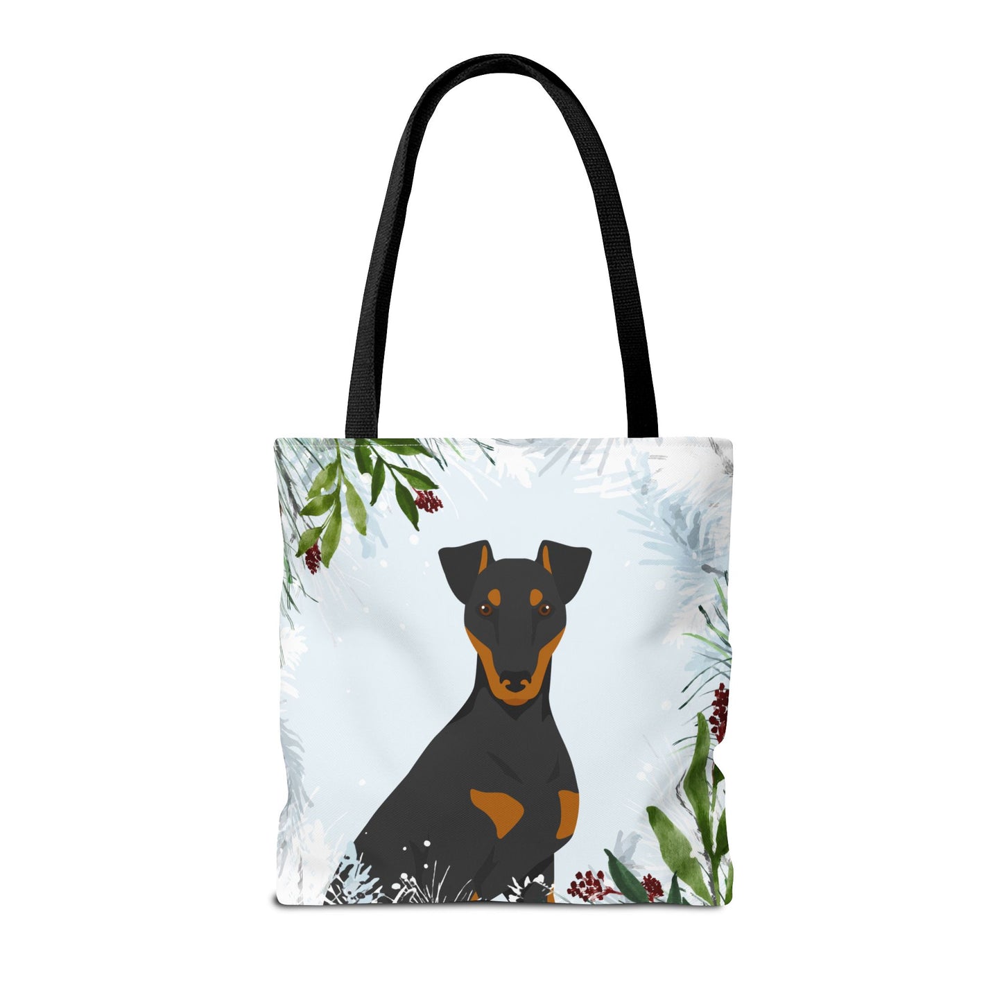 Manchester Terrier Dog Christmas Holiday Tote Bag 16x16