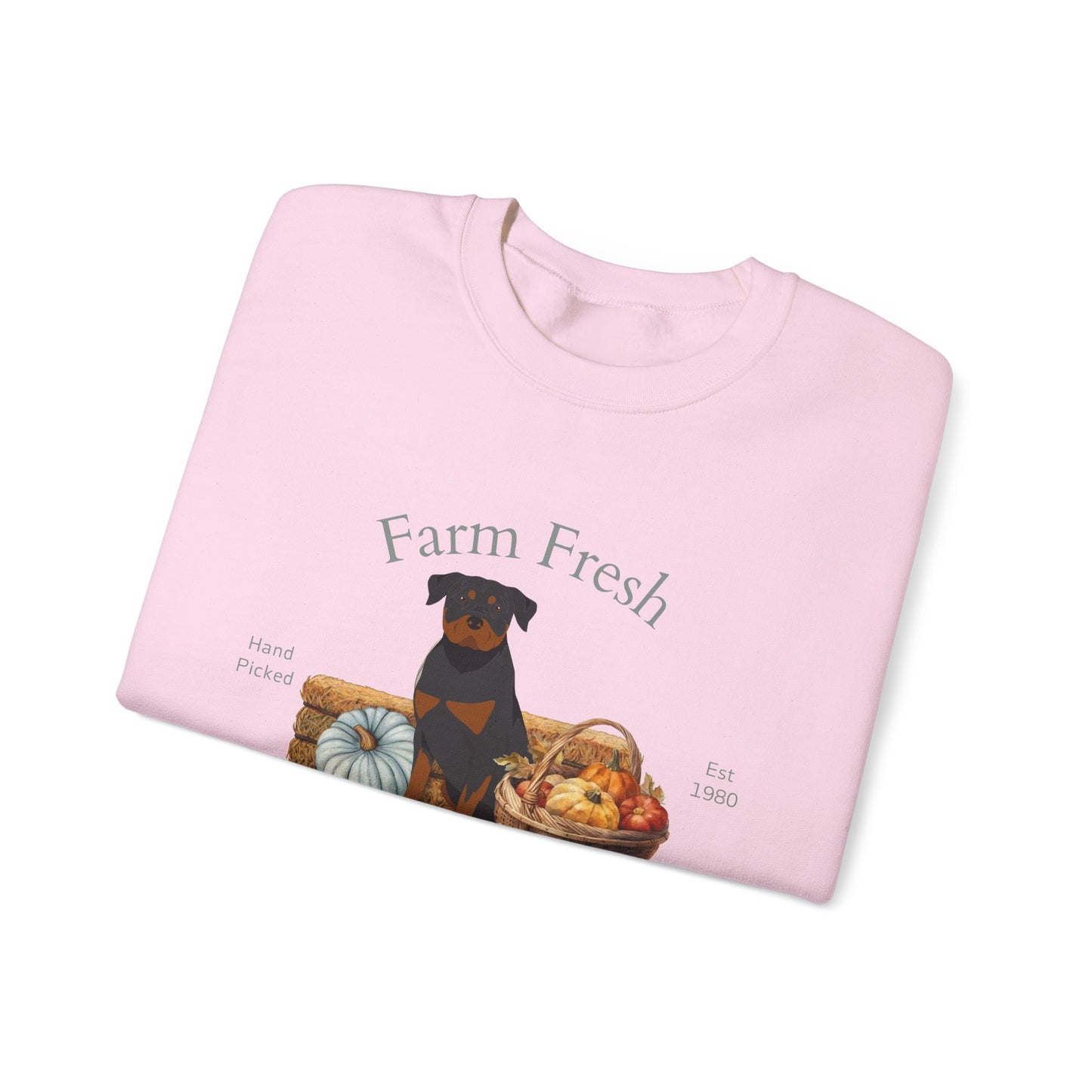 Rottweiler Dog Fall Farm Fresh Unisex Heavy Blend Crewneck Sweatshirt