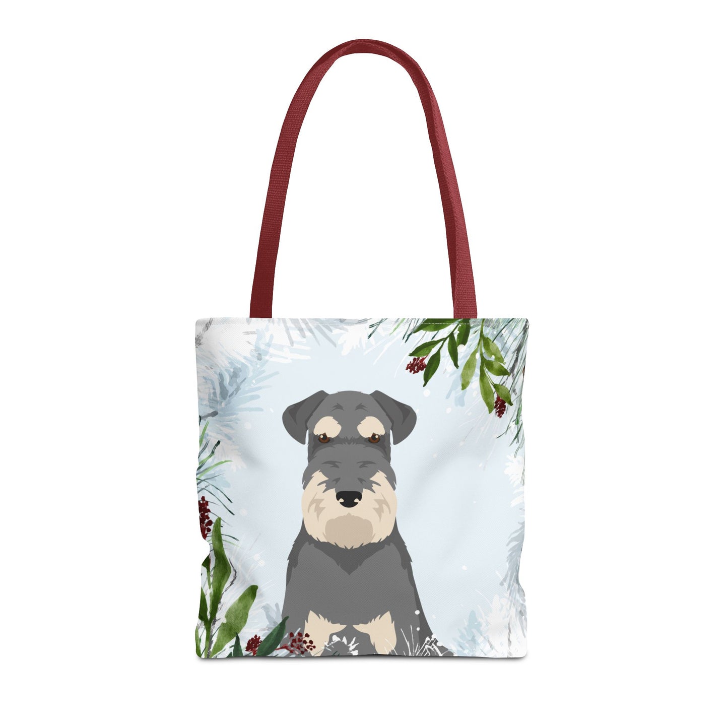 Schnauzer Dog Christmas Holiday Tote Bag 16x16
