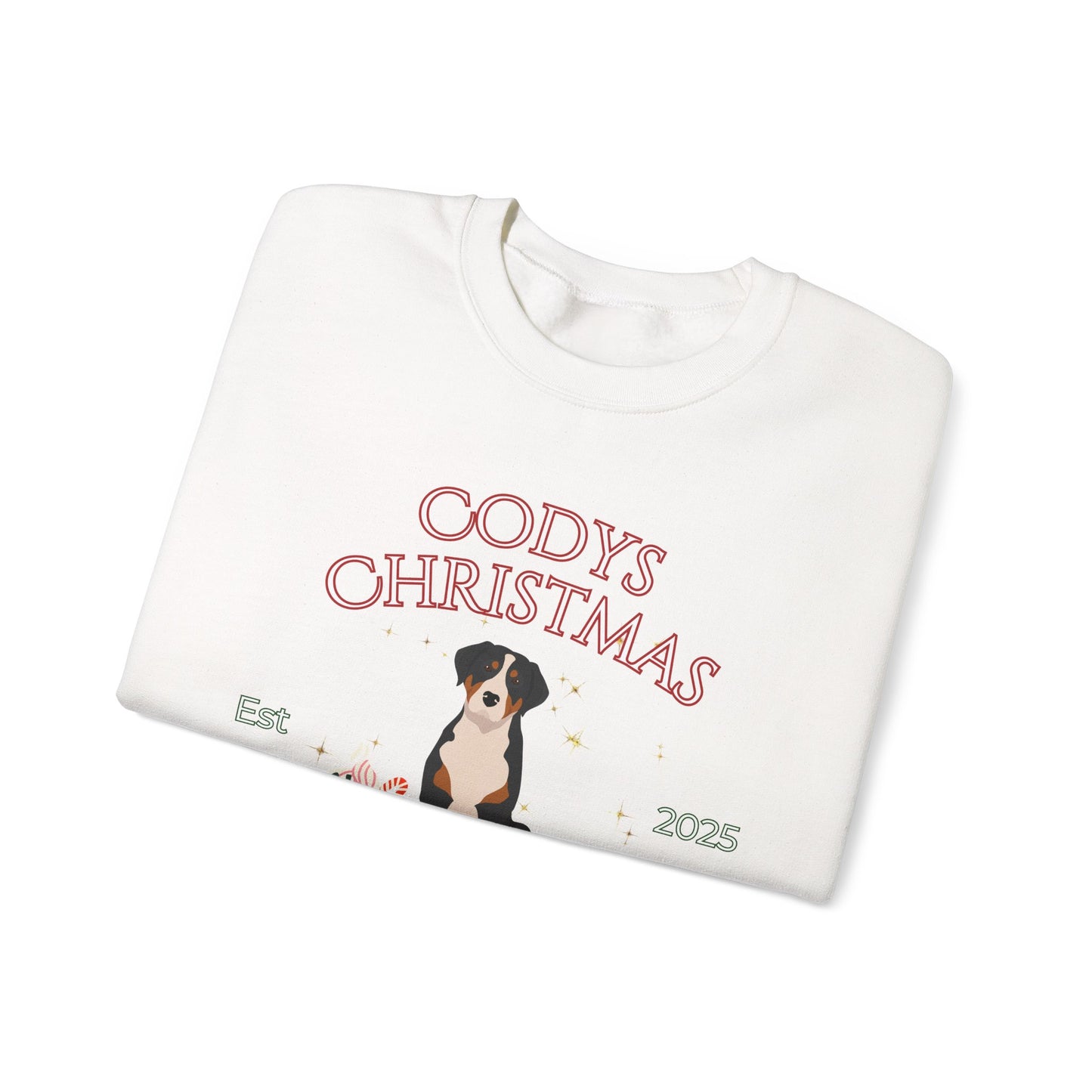 Greater Swiss Mountain Dog Dog Christmas Social Club Unisex Heavy Blend Crewneck Sweatshirt Custom Name