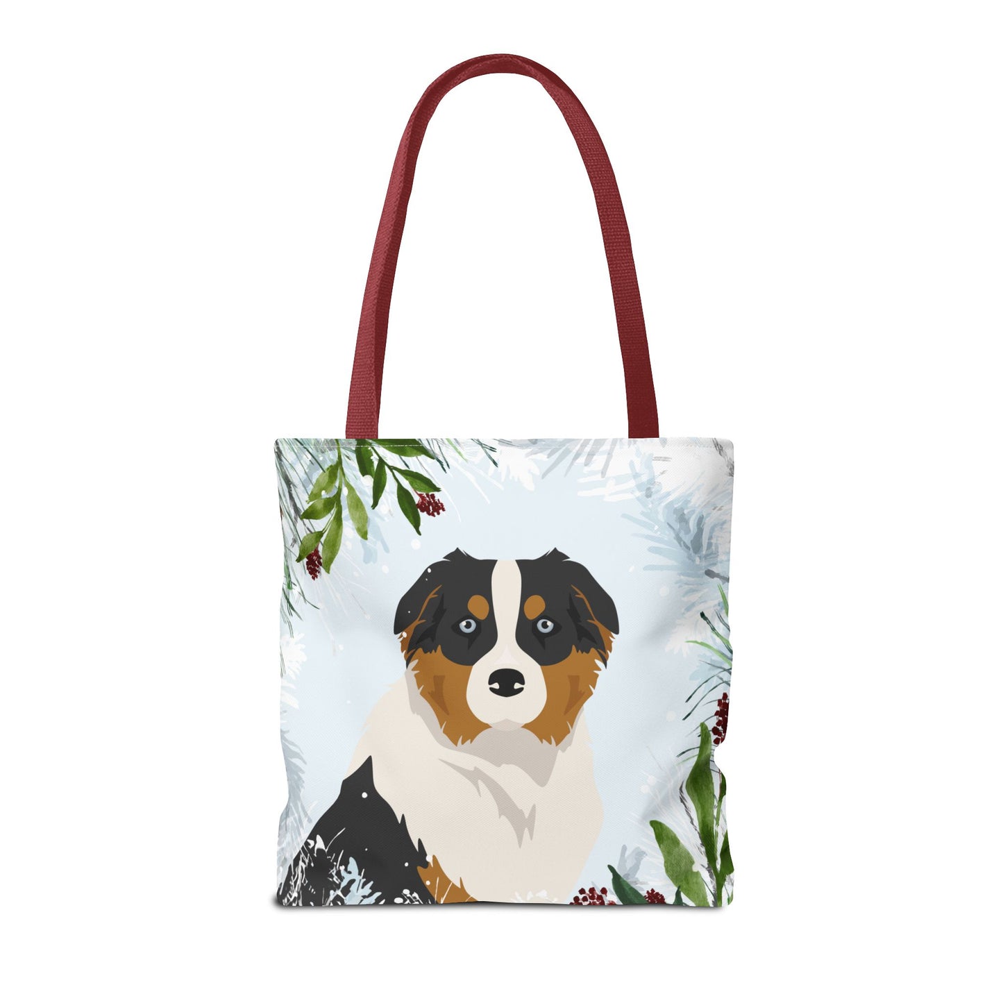 Australian Shepherd Dog Christmas Holiday Tote Bag 16x16