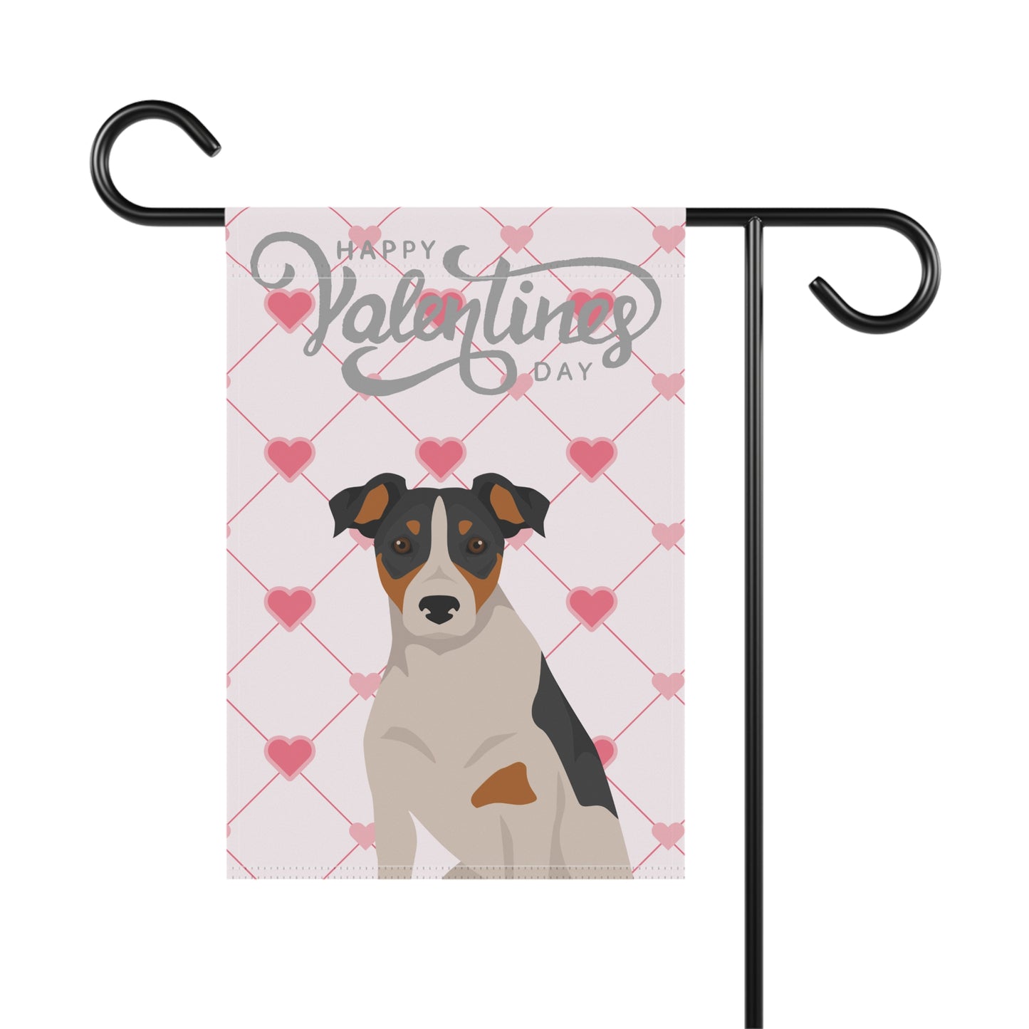 Parson Russell Terrier Dog Valentines Day Garden Flag