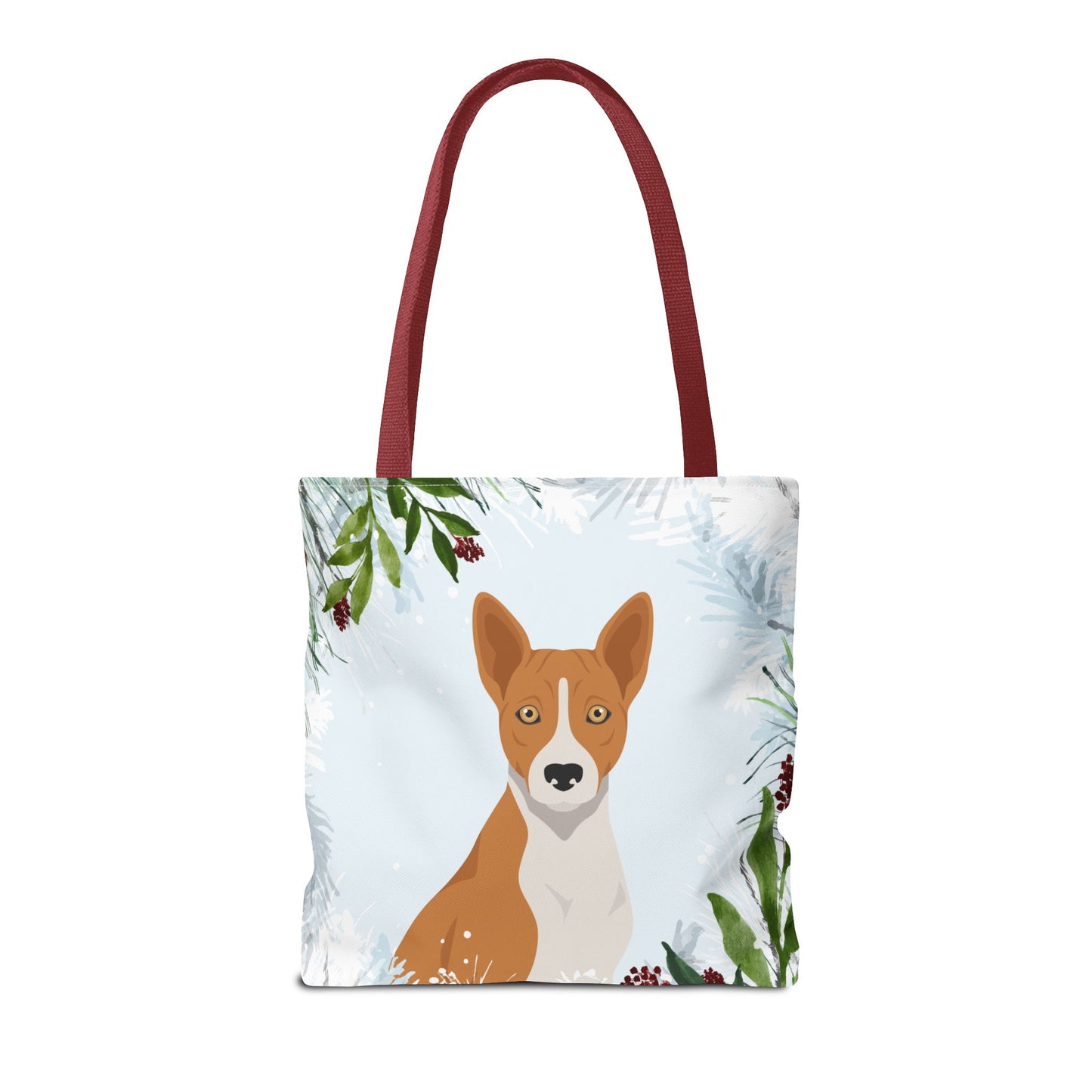 Basenji Dog Christmas Holiday Tote Bag 16x16