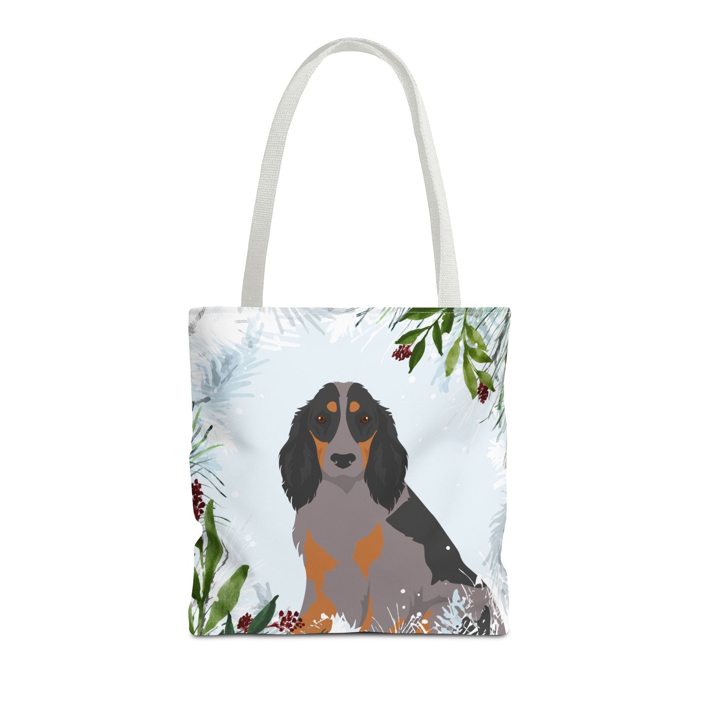 Picardy Spaniel Dog Christmas Holiday Tote Bag 16x16
