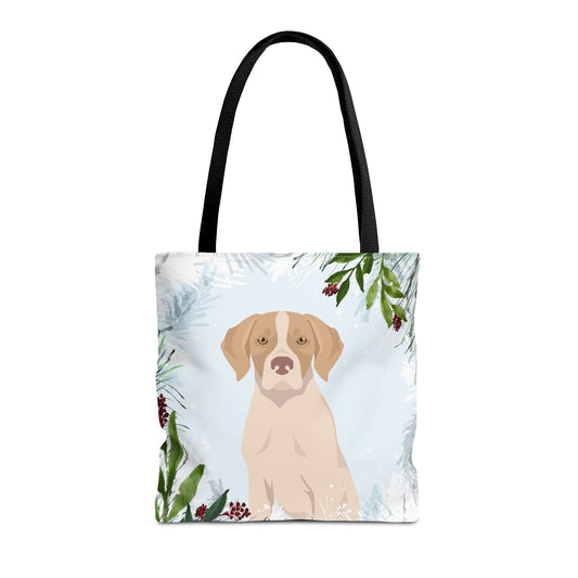 Pointer Dog Christmas Holiday Tote Bag 16x16