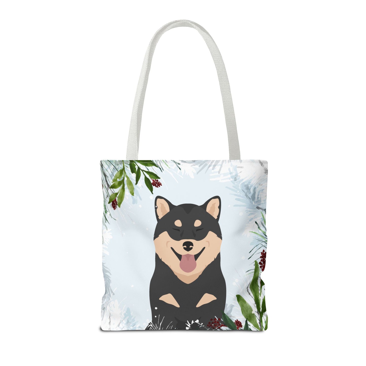 Shiba Inu Dog Christmas Holiday Tote Bag 16x16