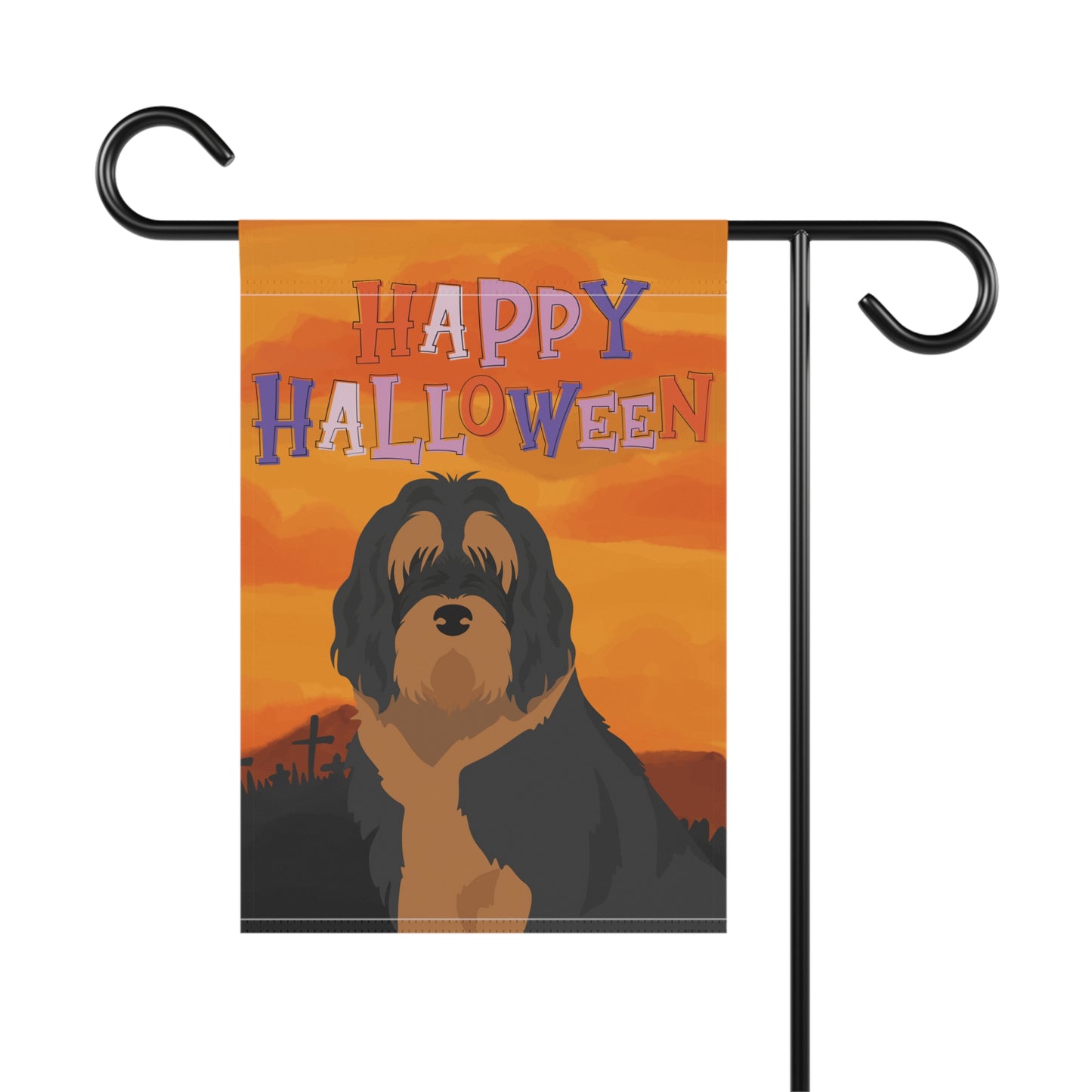 Otterhound Dog Halloween Garden Flag