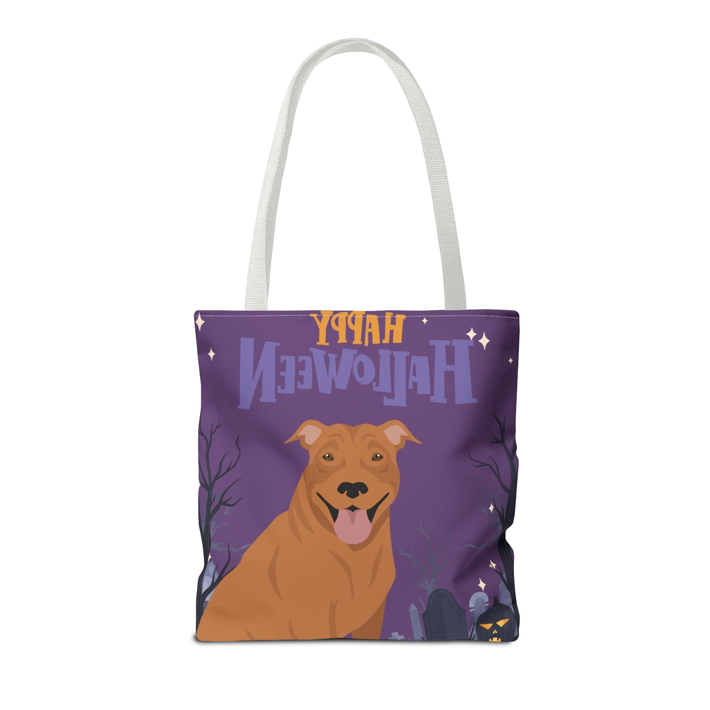Pit Bull Dog Happy Halloween Tote Bag 16x16