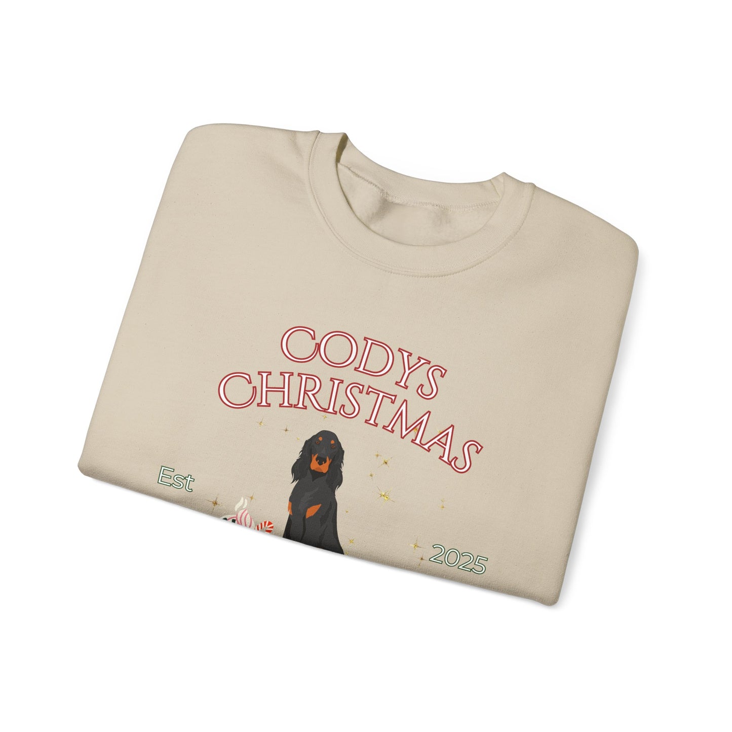 Gordon Setter Dog Christmas Social Club Unisex Heavy Blend Crewneck Sweatshirt Custom Name