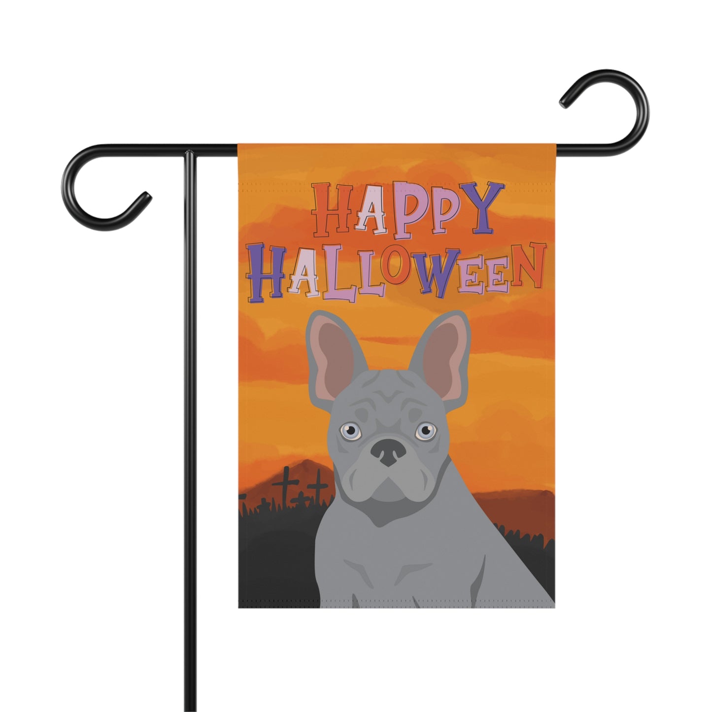 French Bulldog Dog Halloween Garden Flag
