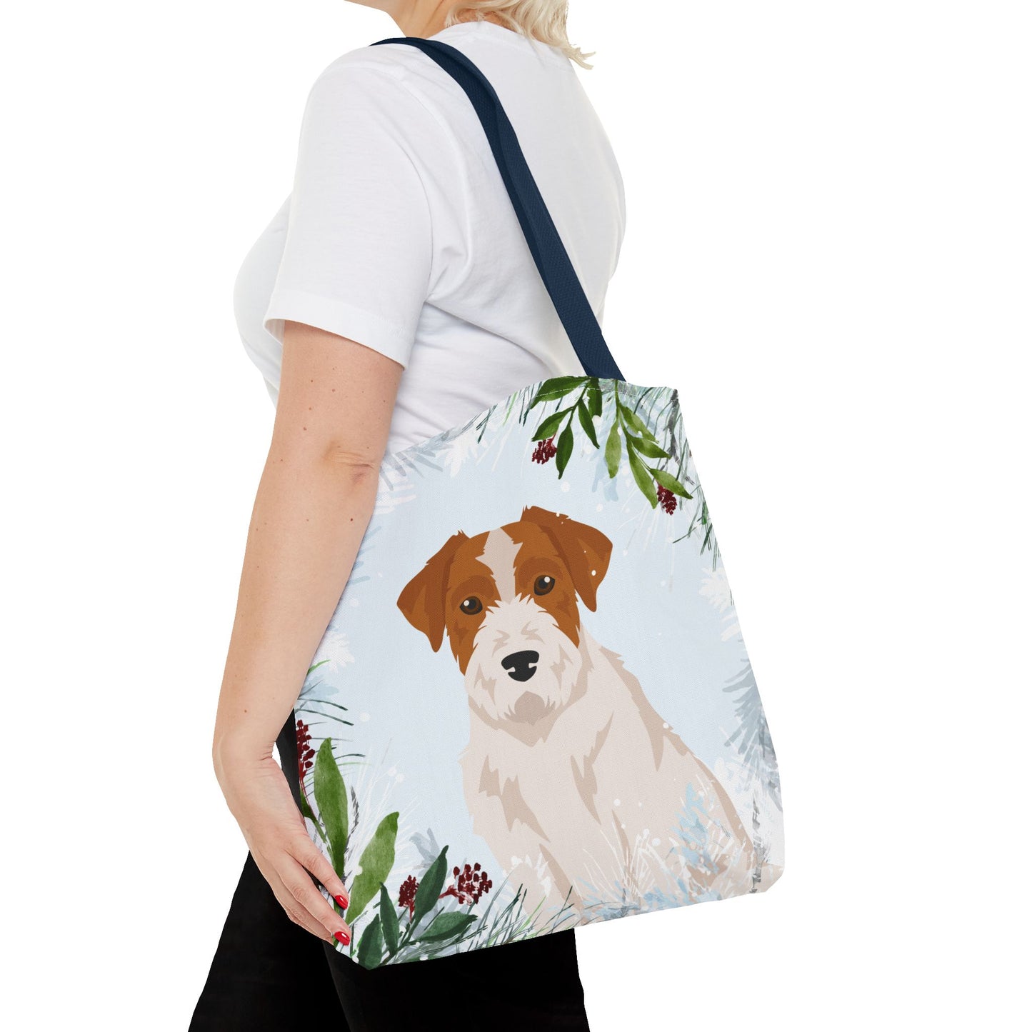 Jack Russell terrier Dog Christmas Holiday Tote Bag 16x16