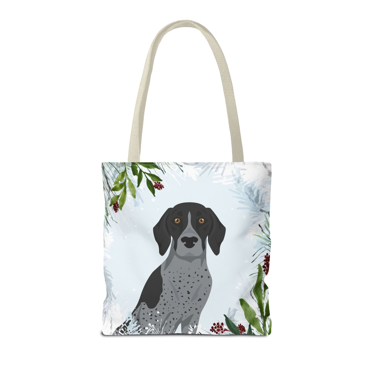 German Shorthaired Pointer Dog Christmas Holiday Tote Bag 16x16