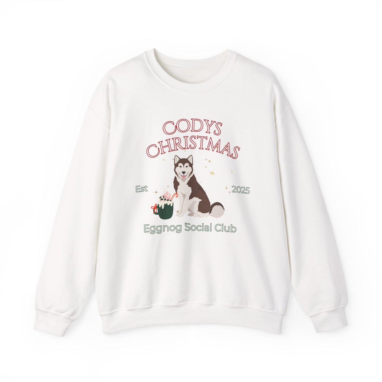 Canadian Inuit Dog Dog Christmas Social Club Unisex Heavy Blend Crewneck Sweatshirt Custom Name