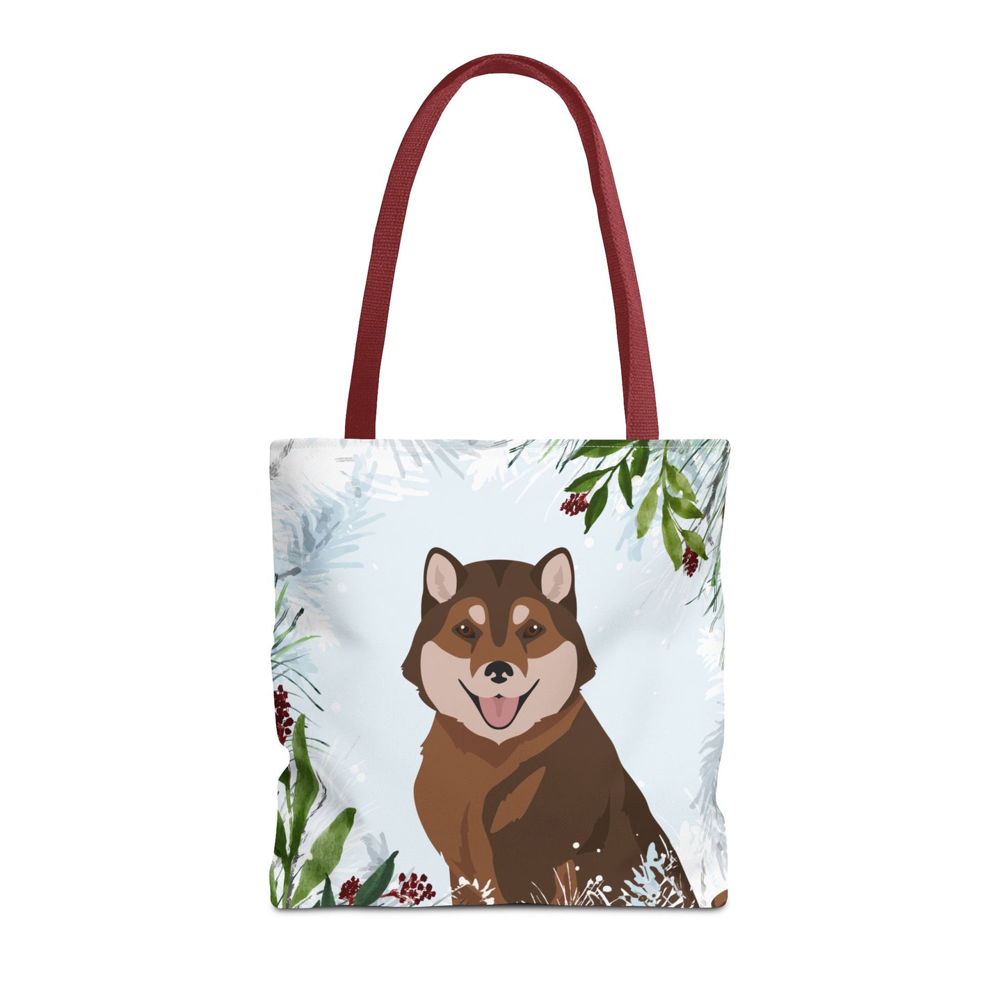 Hokkaido Dog Christmas Holiday Tote Bag 16x16