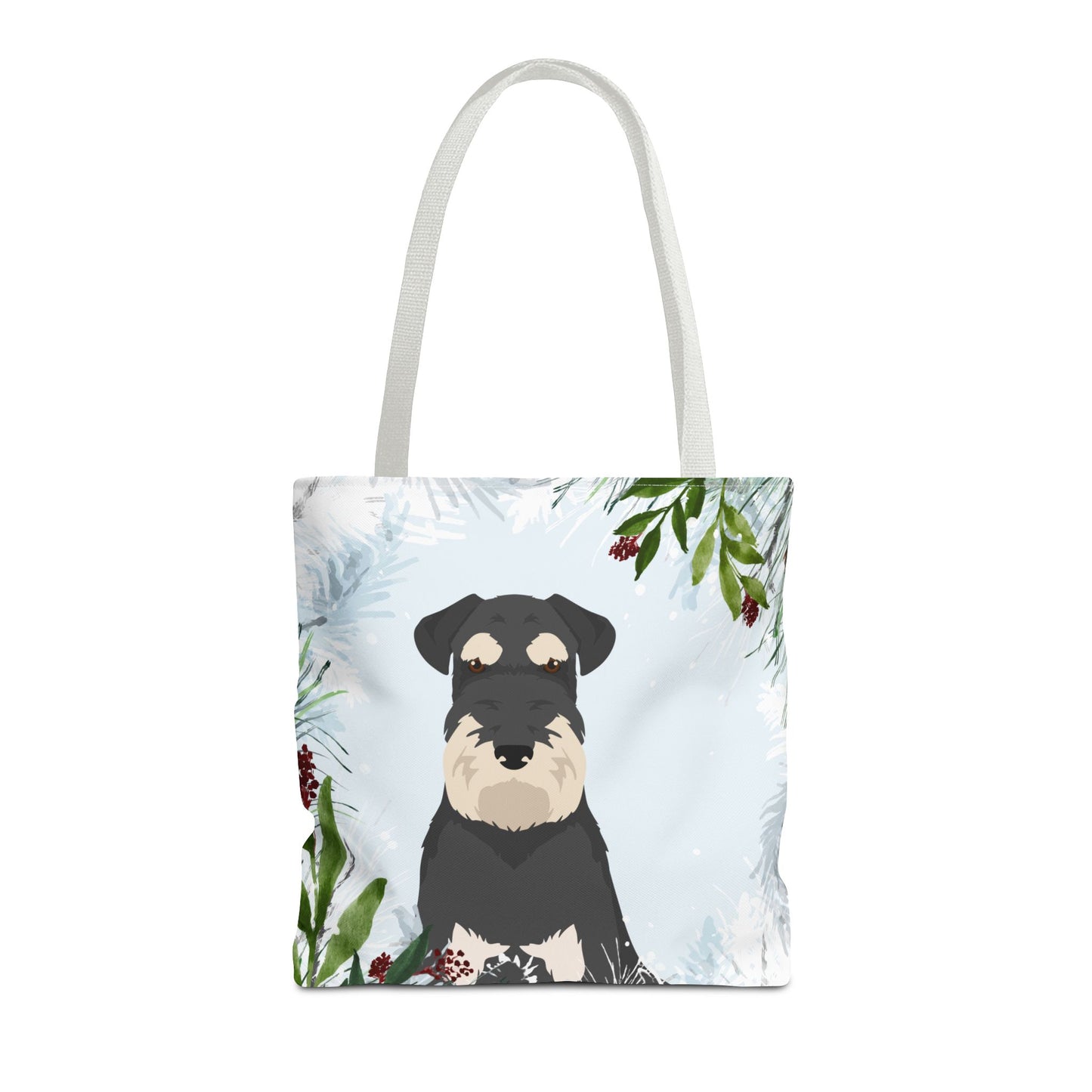 Schnauzer Dog Christmas Holiday Tote Bag 16x16