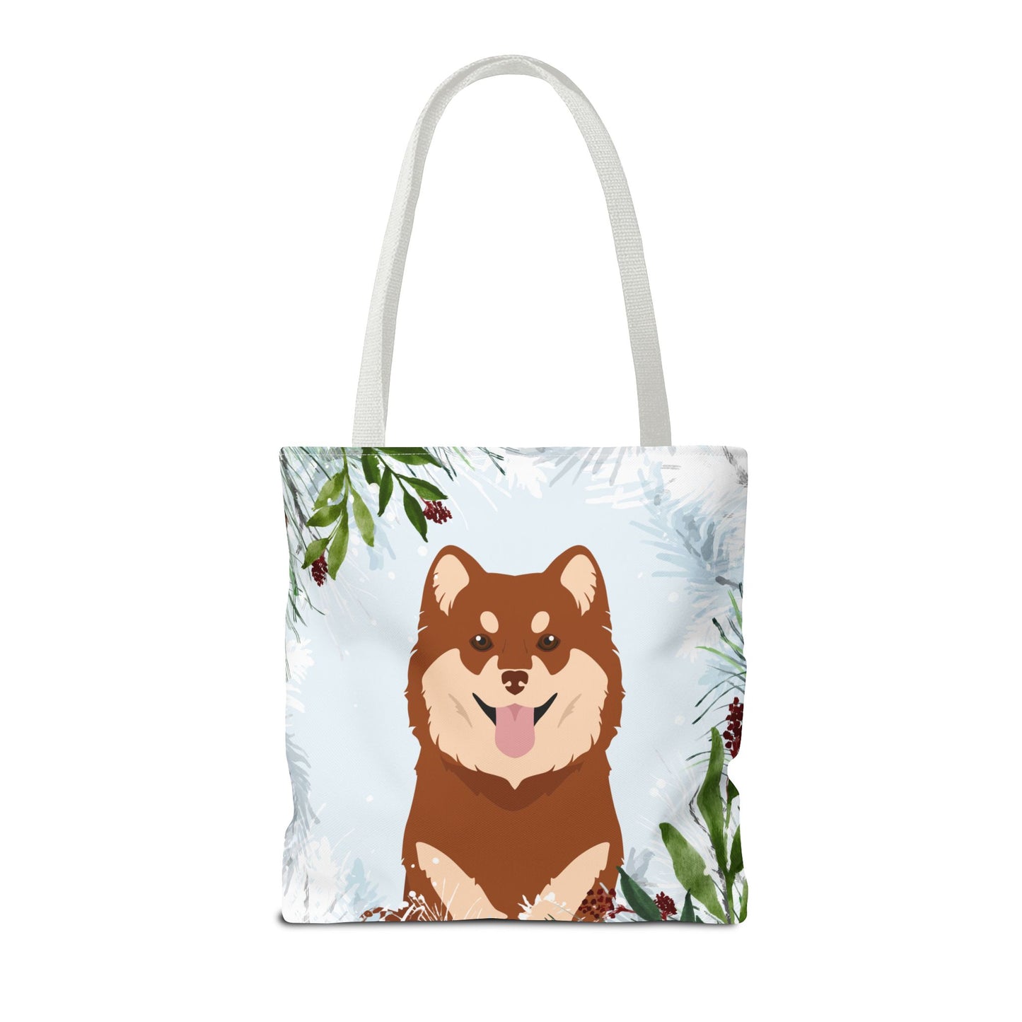 Finnish Lapphund Dog Christmas Holiday Tote Bag 16x16