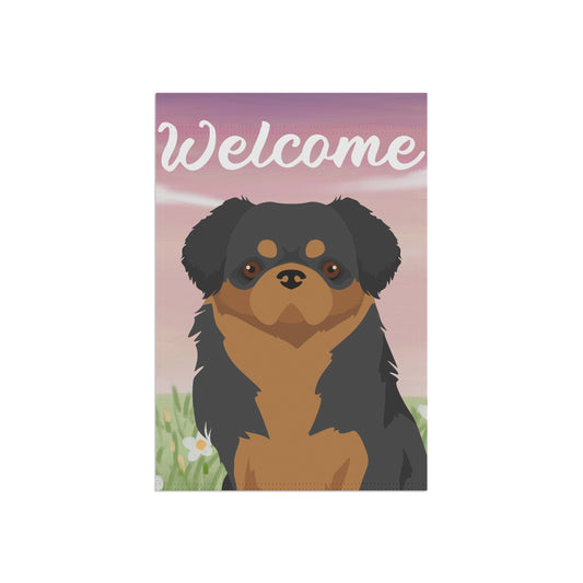 Tibetan Spaniel Dog Welcome Garden Flag