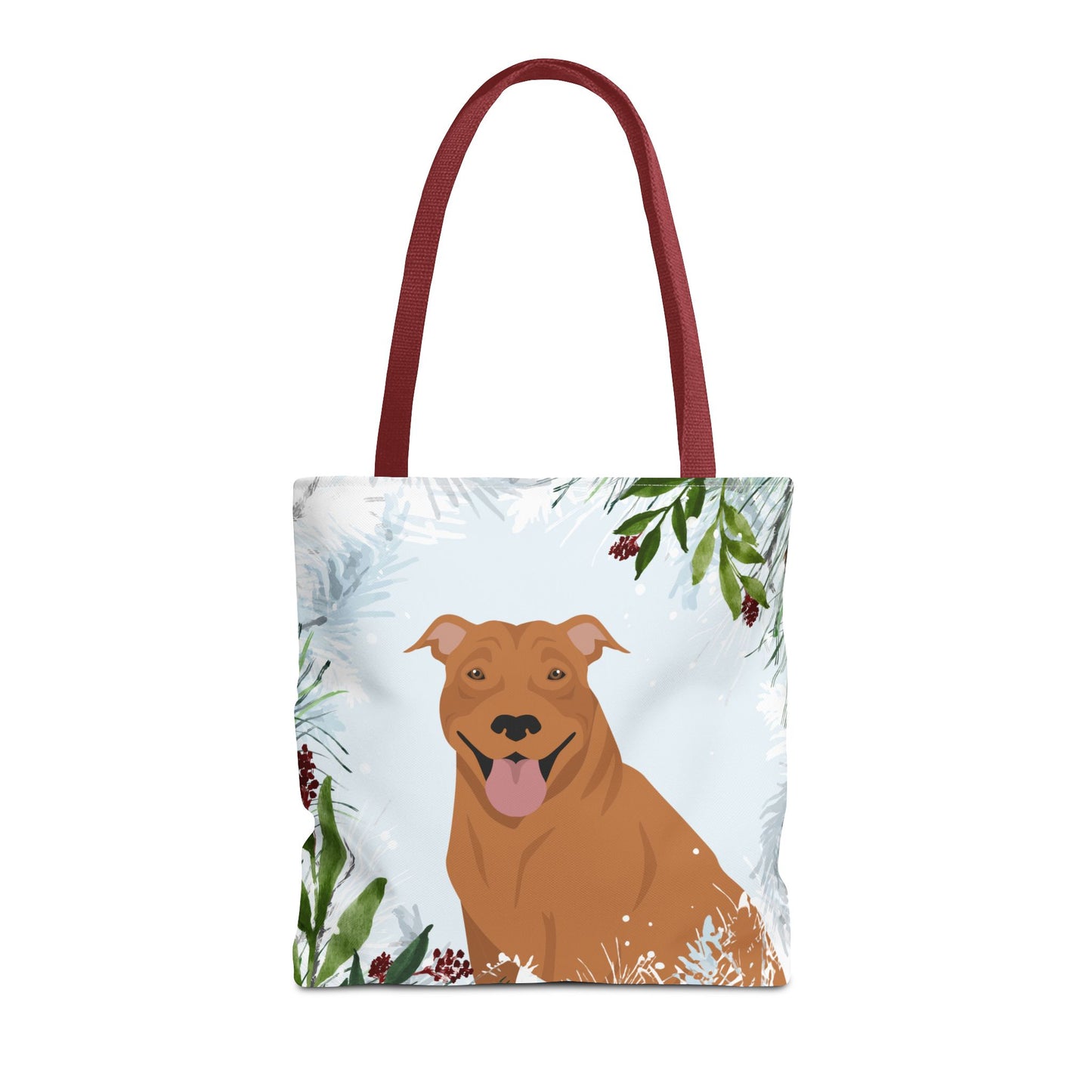 Pit Bull Dog Christmas Holiday Tote Bag 16x16
