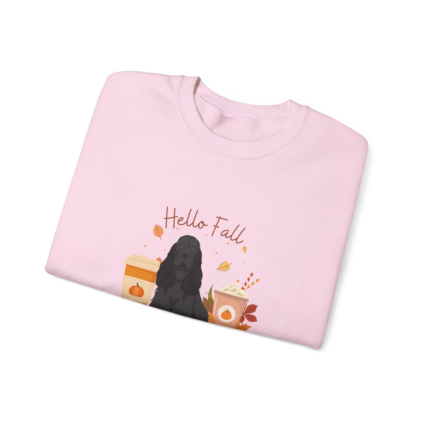 Cocker Spaniel Dog Fall Unisex Heavy Blend Crewneck Sweatshirt