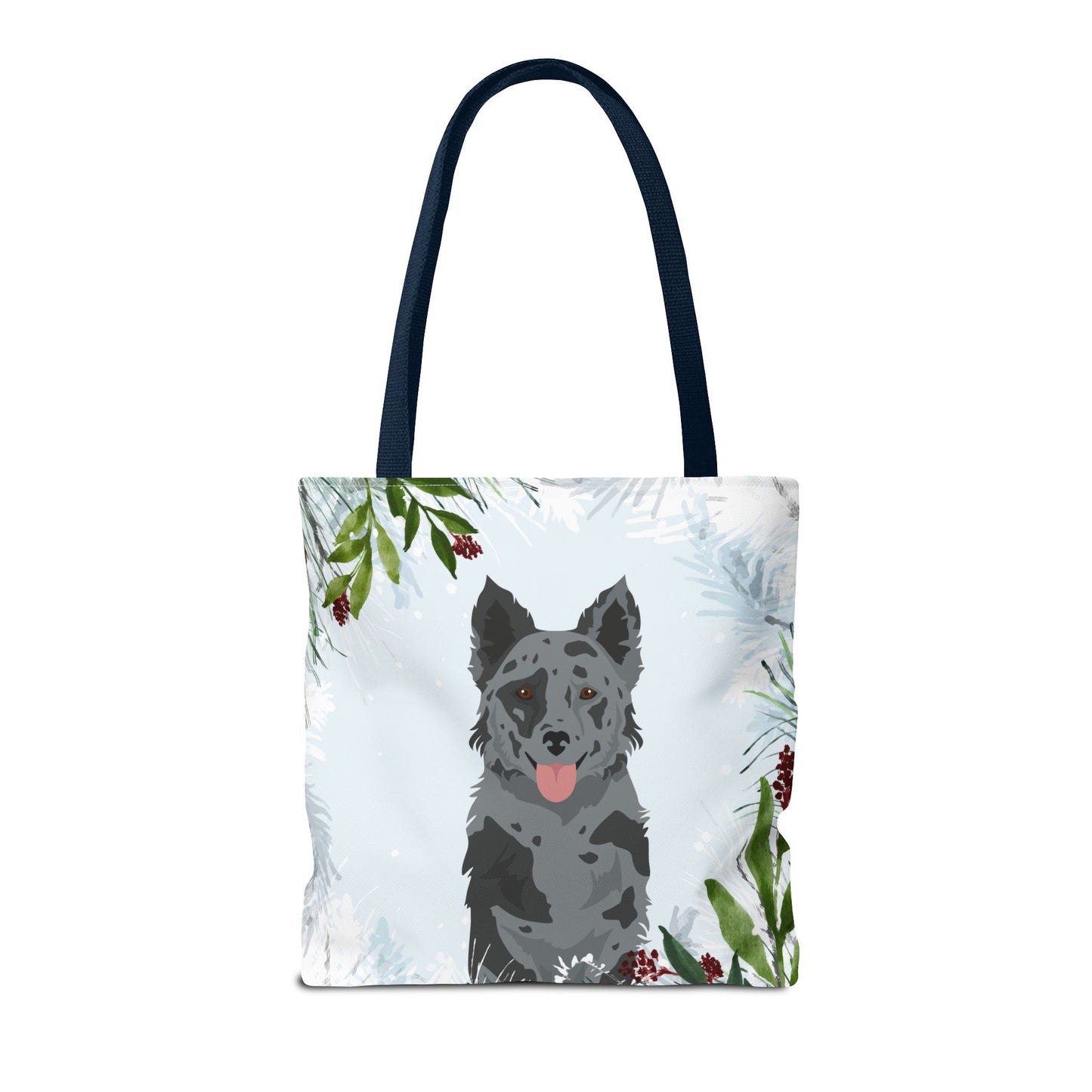 Mudi Dog Christmas Holiday Tote Bag 16x16