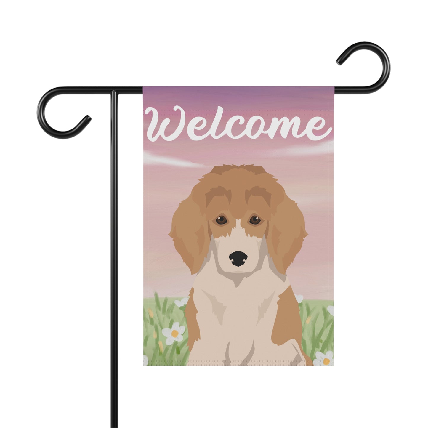 Poodle Dog Welcome Garden Flag