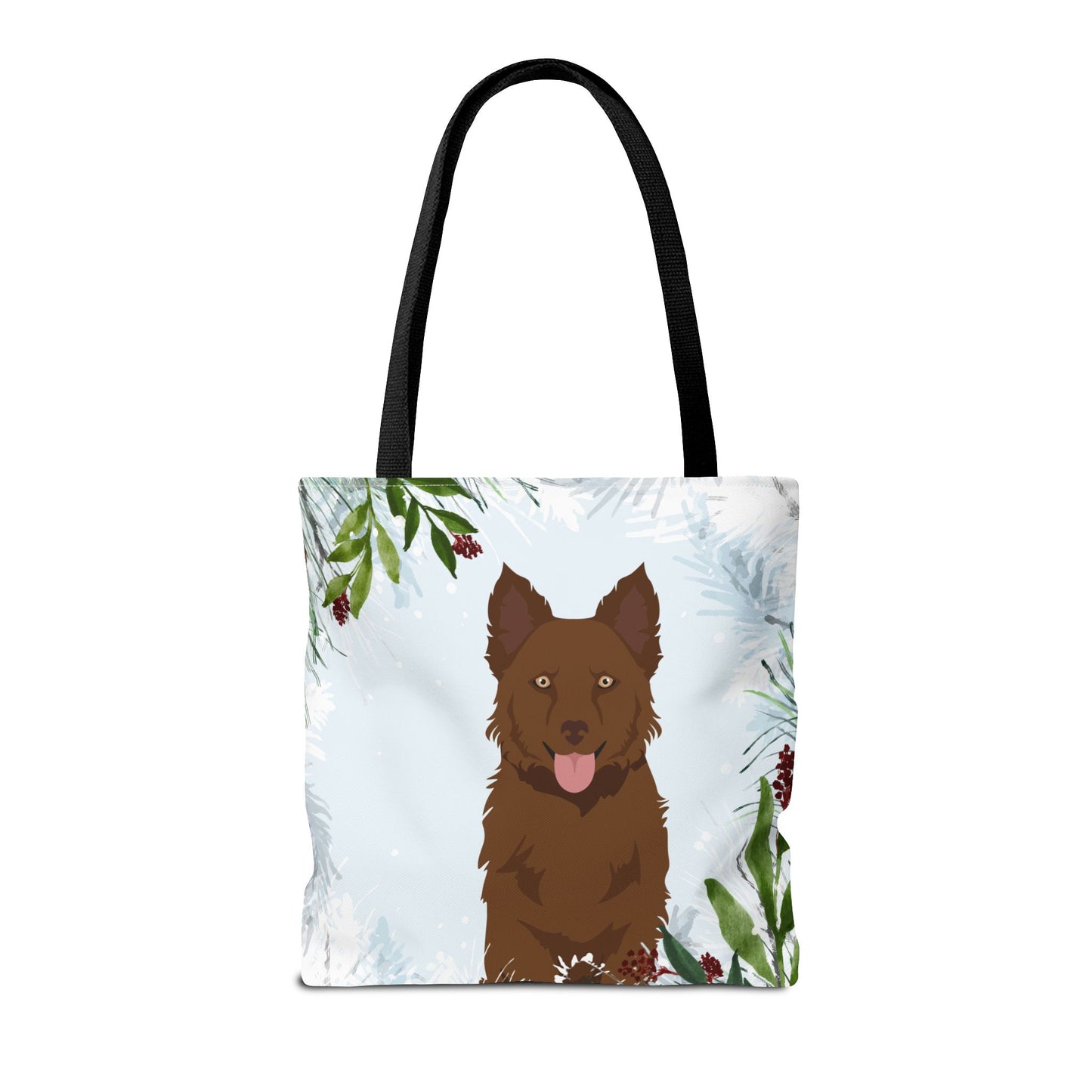 Mudi Dog Christmas Holiday Tote Bag 16x16