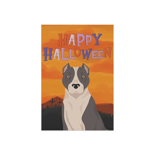 American Staffordshire Terrier Dog Halloween Garden Flag