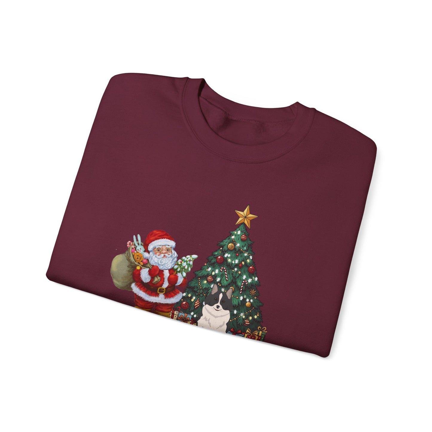 Icelandic Sheepdog Dog Santa's Little Helper Unisex Heavy Blend Crewneck Sweatshirt