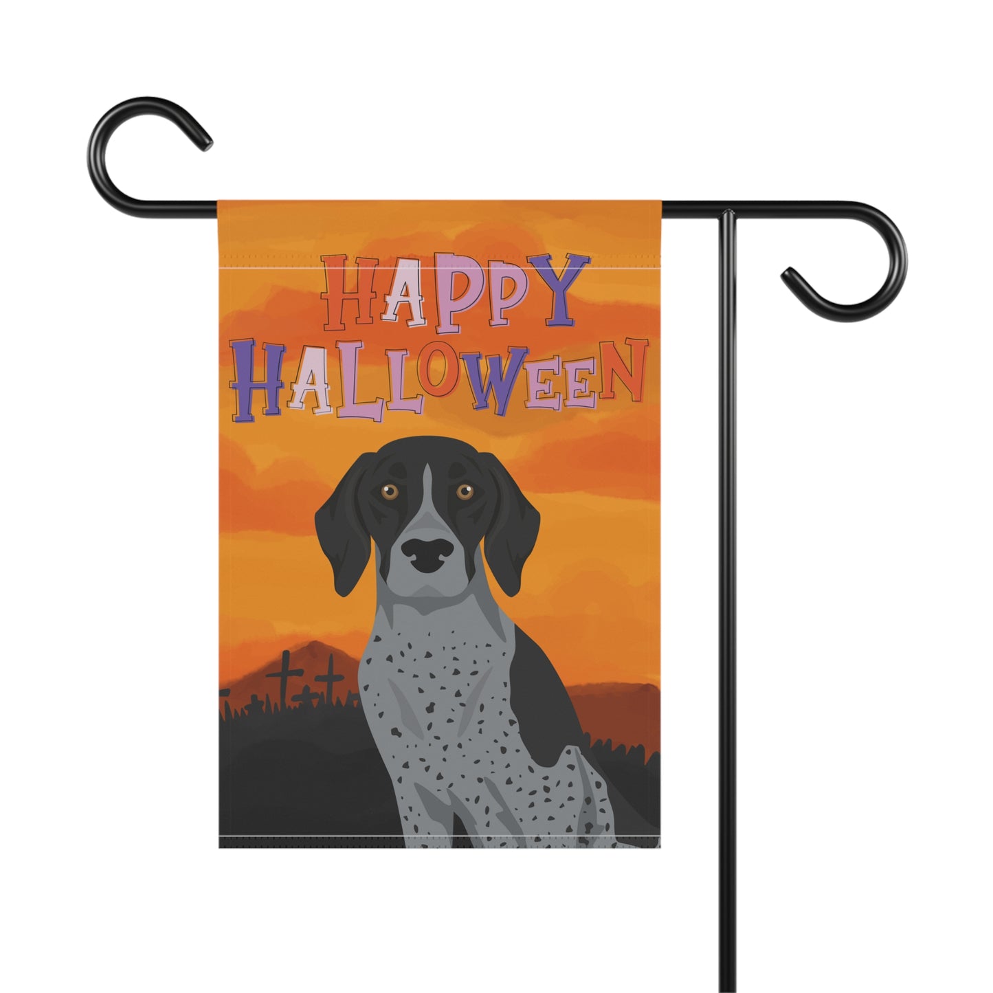 German Shorthaired Pointer Dog Halloween Garden Flag