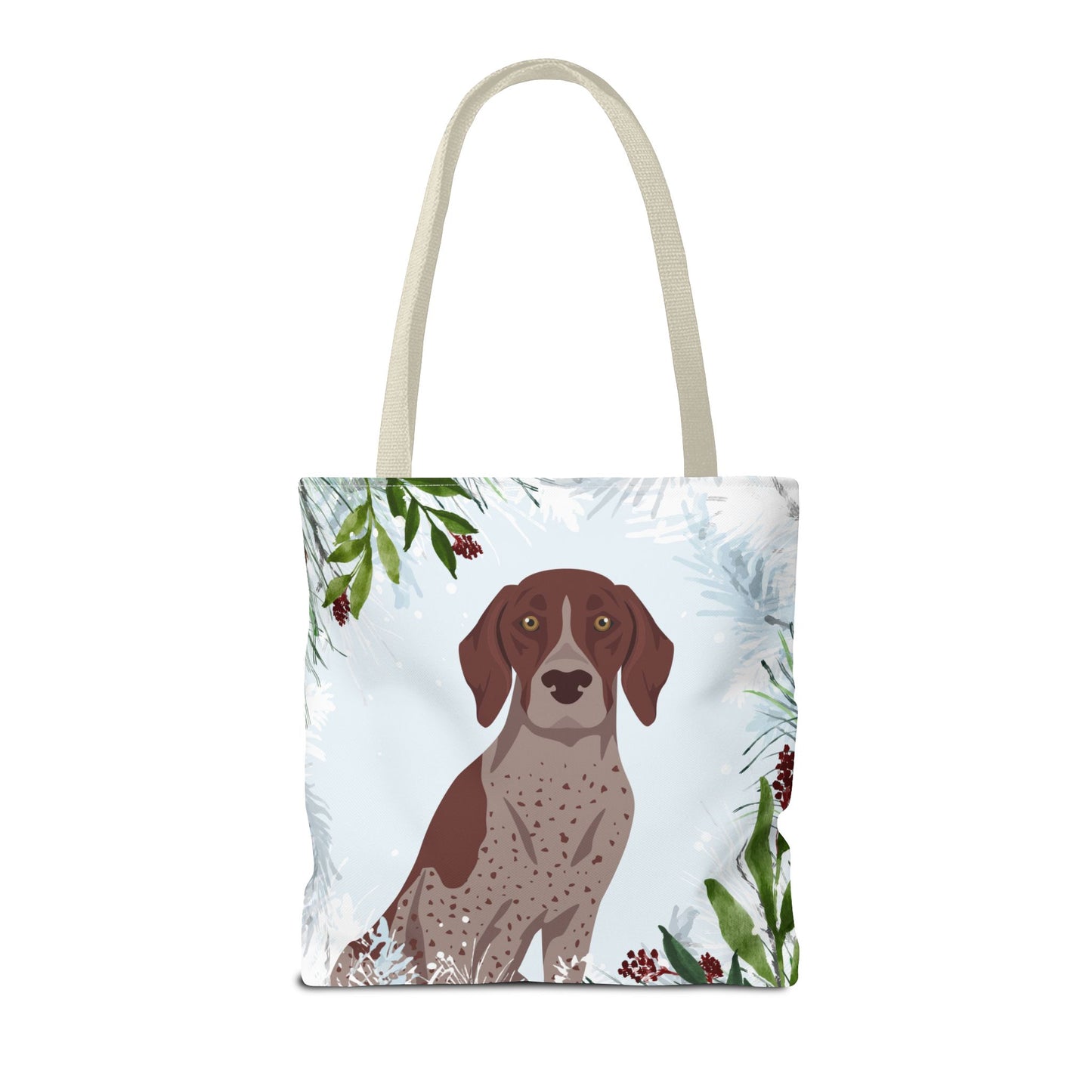 German Shorthaired Pointer Dog Christmas Holiday Tote Bag 16x16