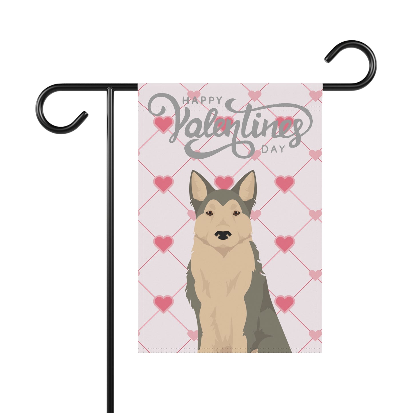 West Siberian Laika Dog Valentines Day Garden Flag