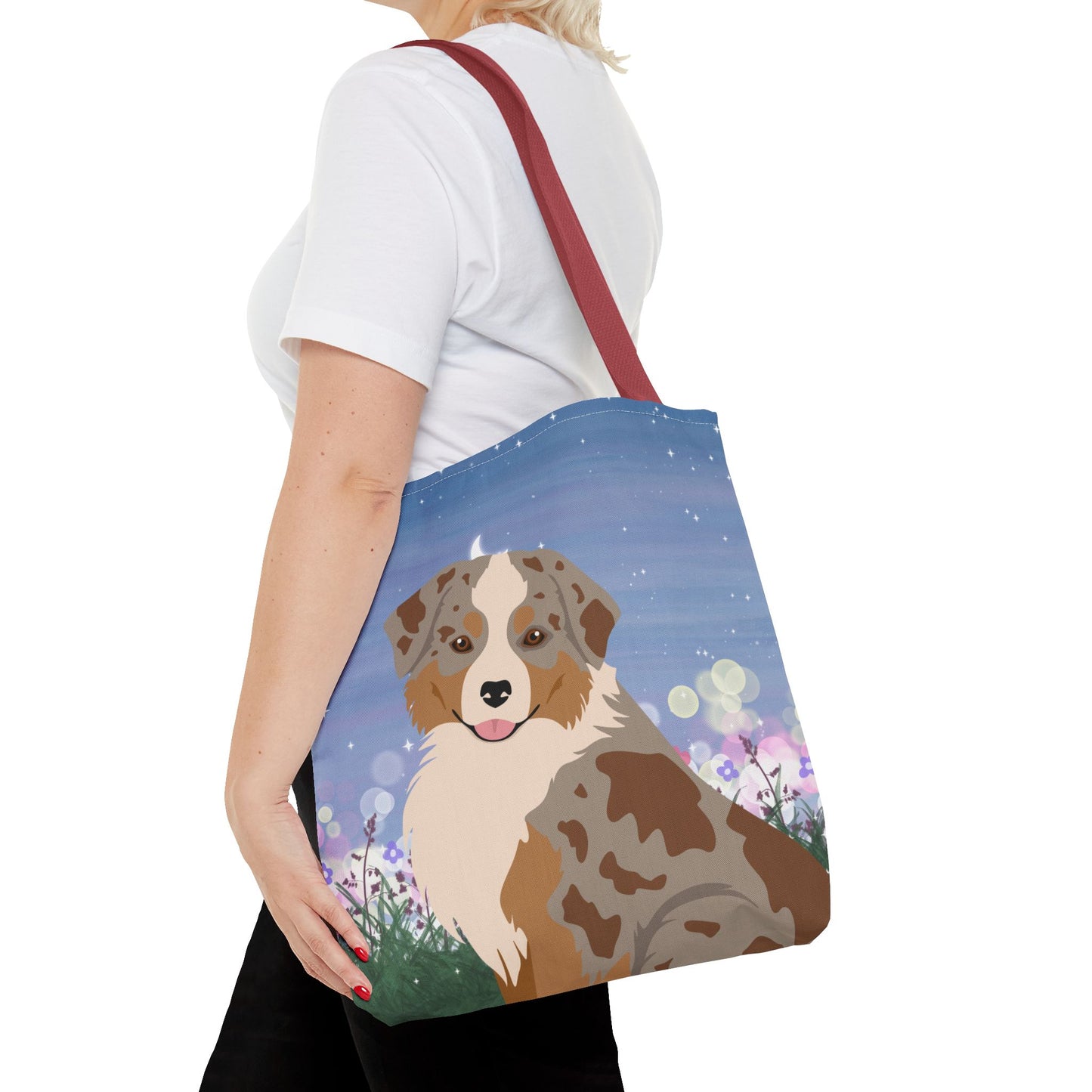 Miniature American Shepherd Dog Tote Bag 16x16