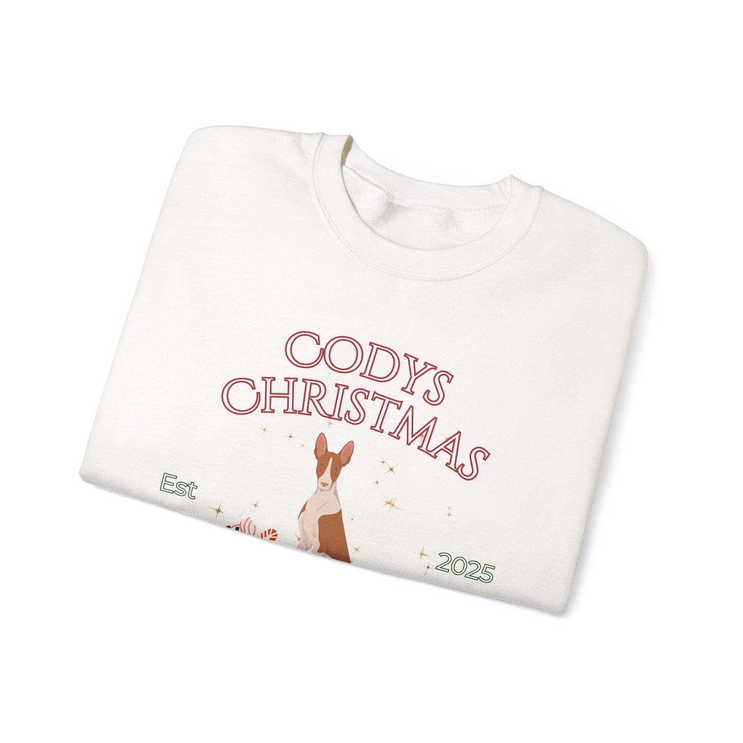 Ibizan Hound Dog Christmas Social Club Unisex Heavy Blend Crewneck Sweatshirt Custom Name