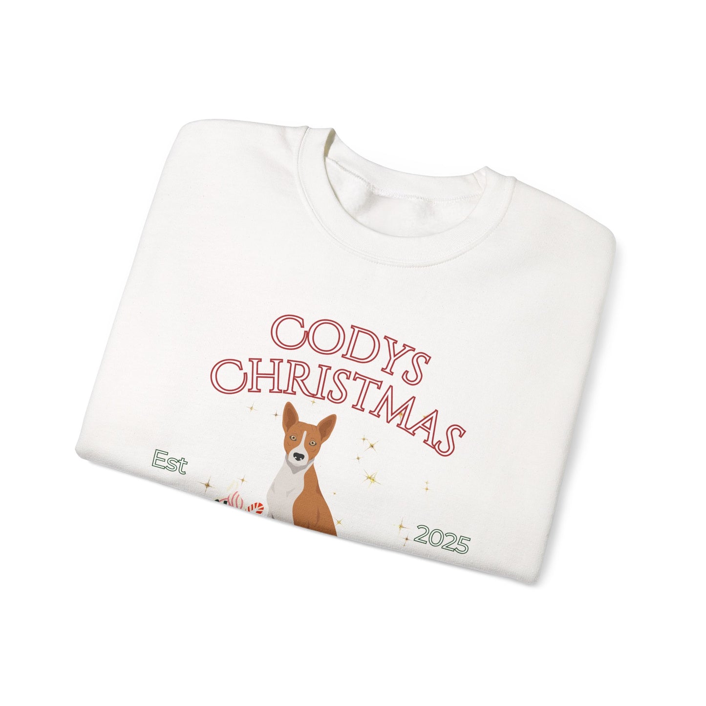 Basenji Dog Dog Christmas Social Club Unisex Heavy Blend Crewneck Sweatshirt Custom Name