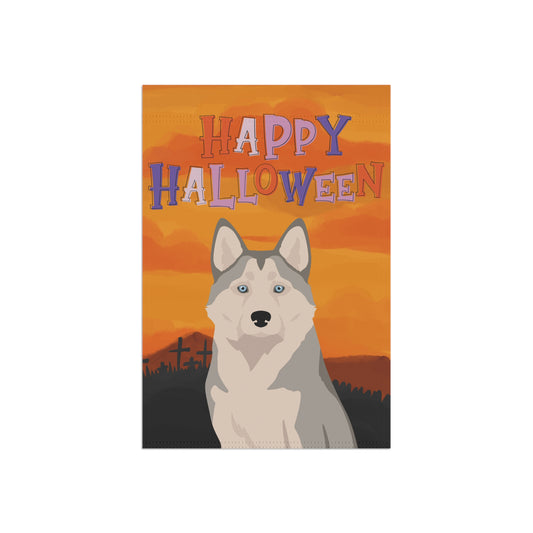 Alaskan Husky Dog Halloween Garden Flag