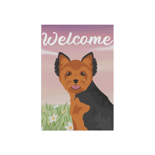Yorkshire Terrier Dog Welcome Garden Flag
