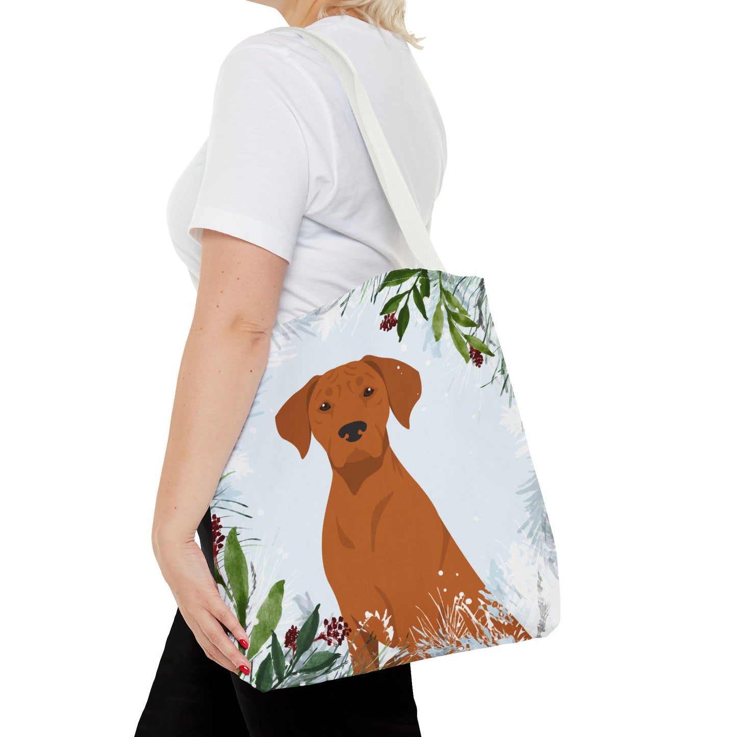 Rhodesian Ridgeback Dog Christmas Holiday Tote Bag 16x16
