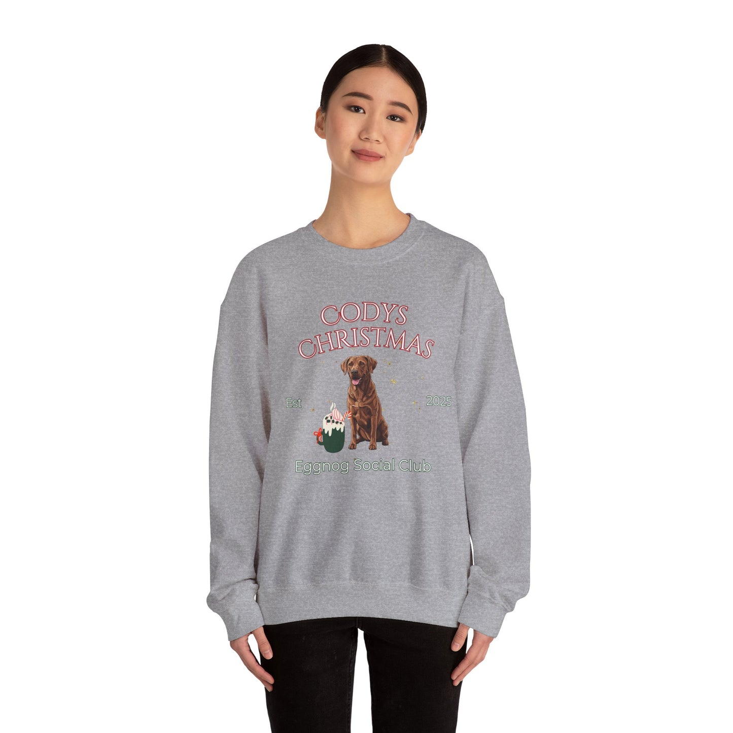 Chesapeake Bay Retriver Dog Christmas Social Club Unisex Heavy Blend Crewneck Sweatshirt Custom Name