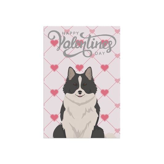 Icelandic Sheepdog Dog Valentines Day Garden Flag