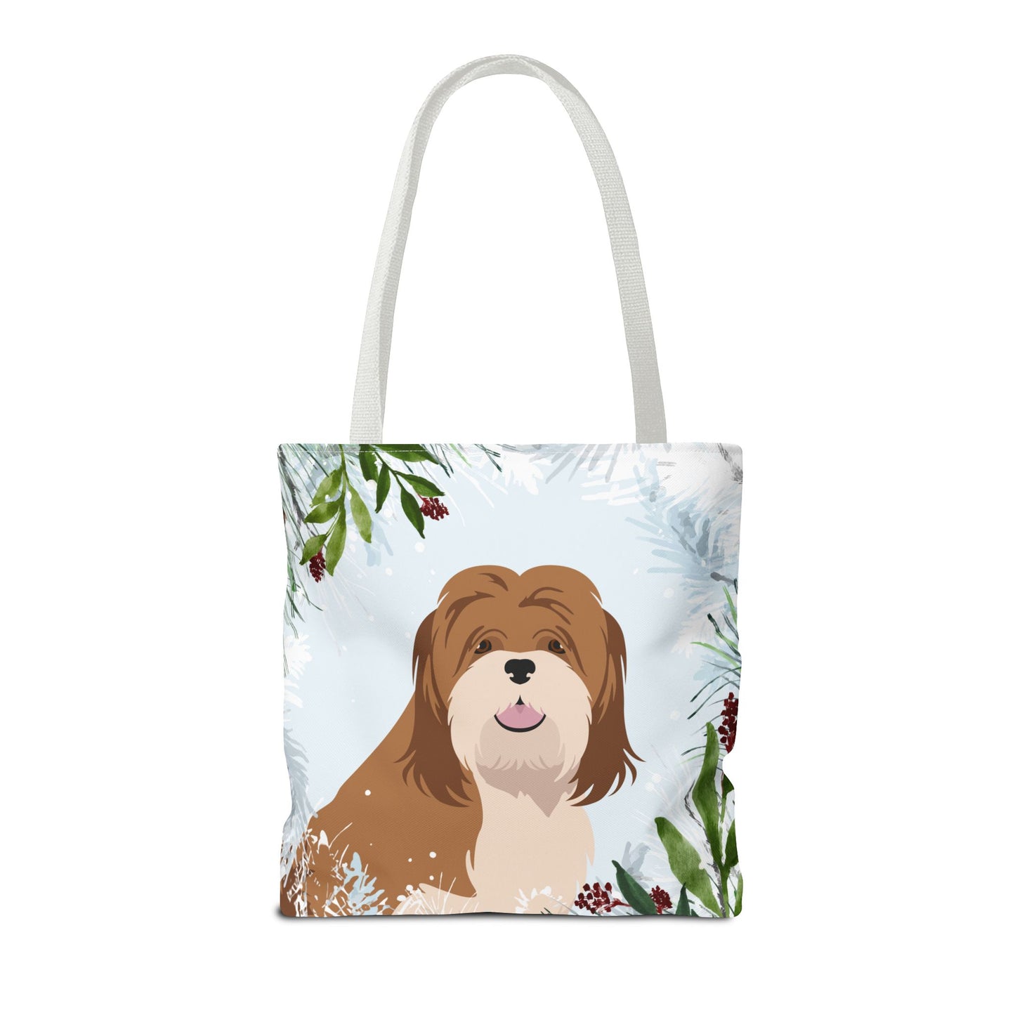 Lhasa Apso Dog Christmas Holiday Tote Bag 16x16