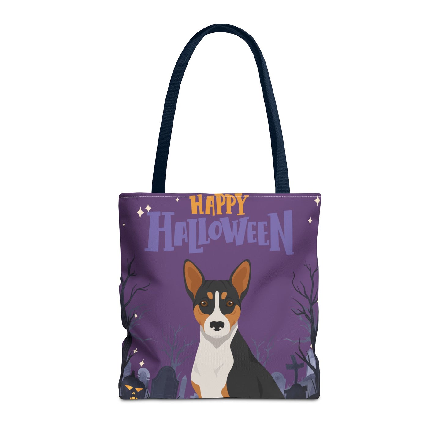 Basenji Dog Happy Halloween Tote Bag 16x16